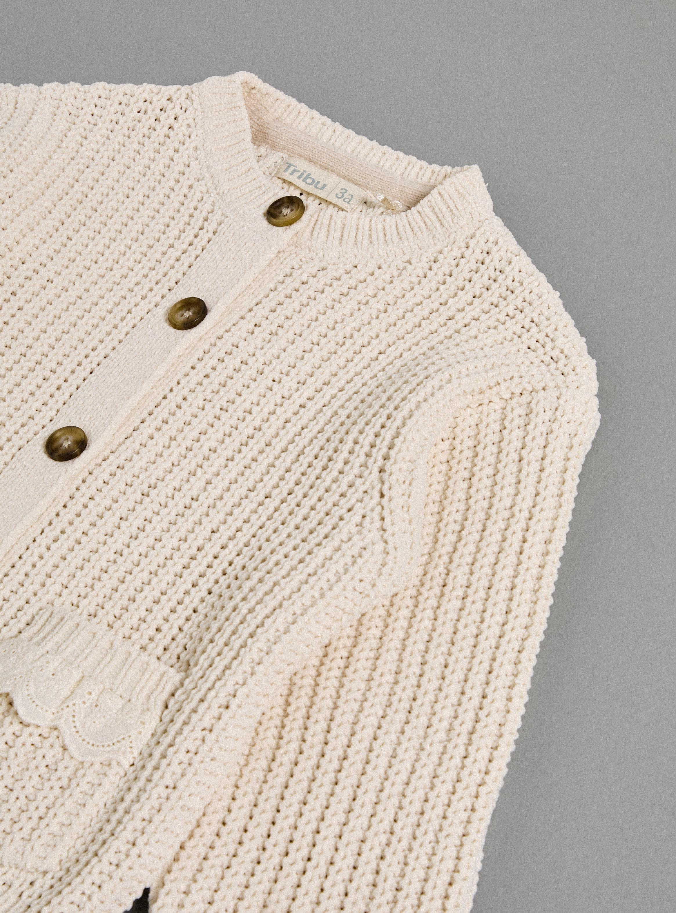 Chaleco con Broderie Bolsillos-3