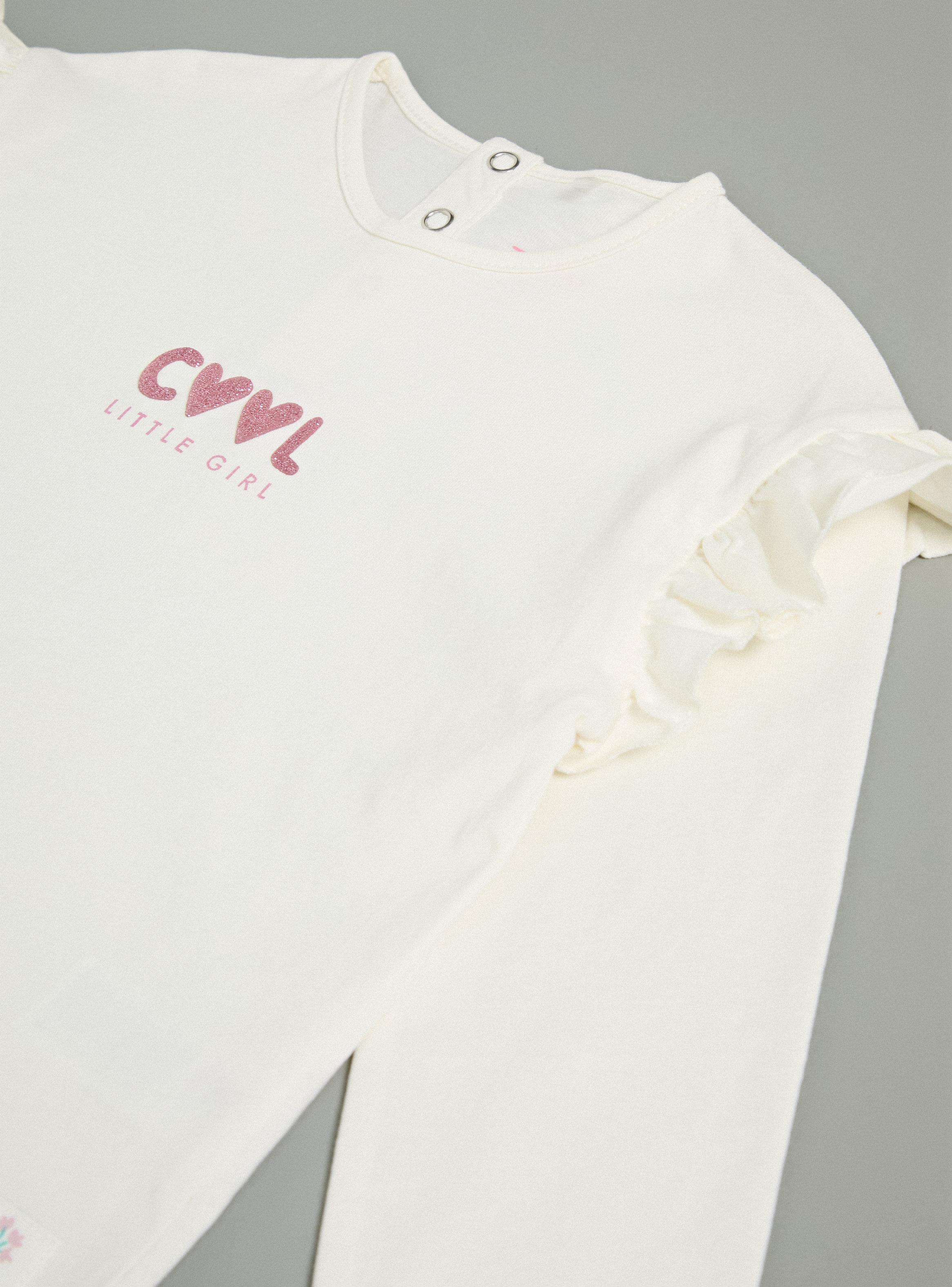 Polera con Vuelos Manga Larga y Estampado-3