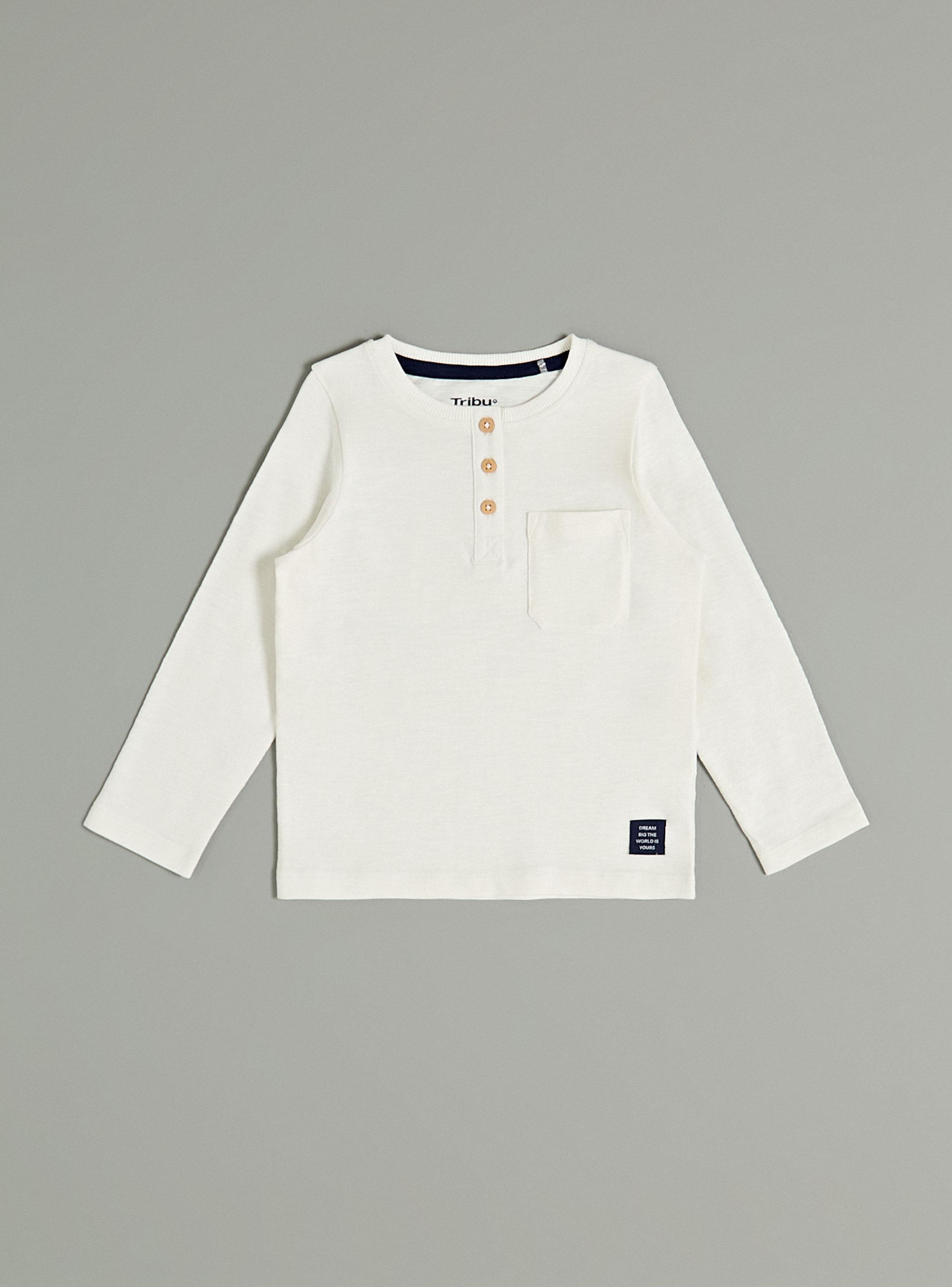 Polera Manga Larga Henley Botones y Bolsiillo-1