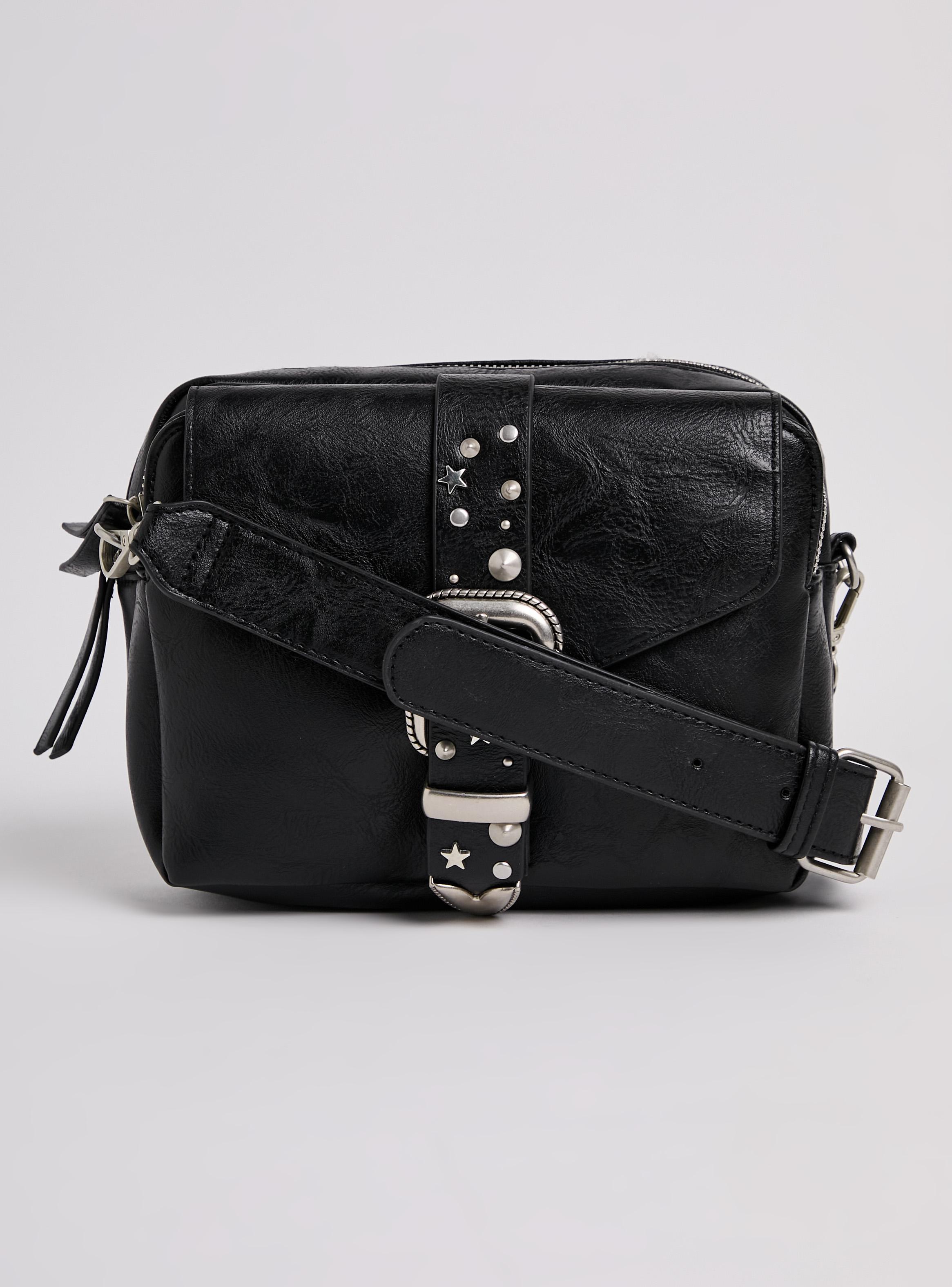 Cartera Crossbody con Hebilla y Tachas Metálicas-2