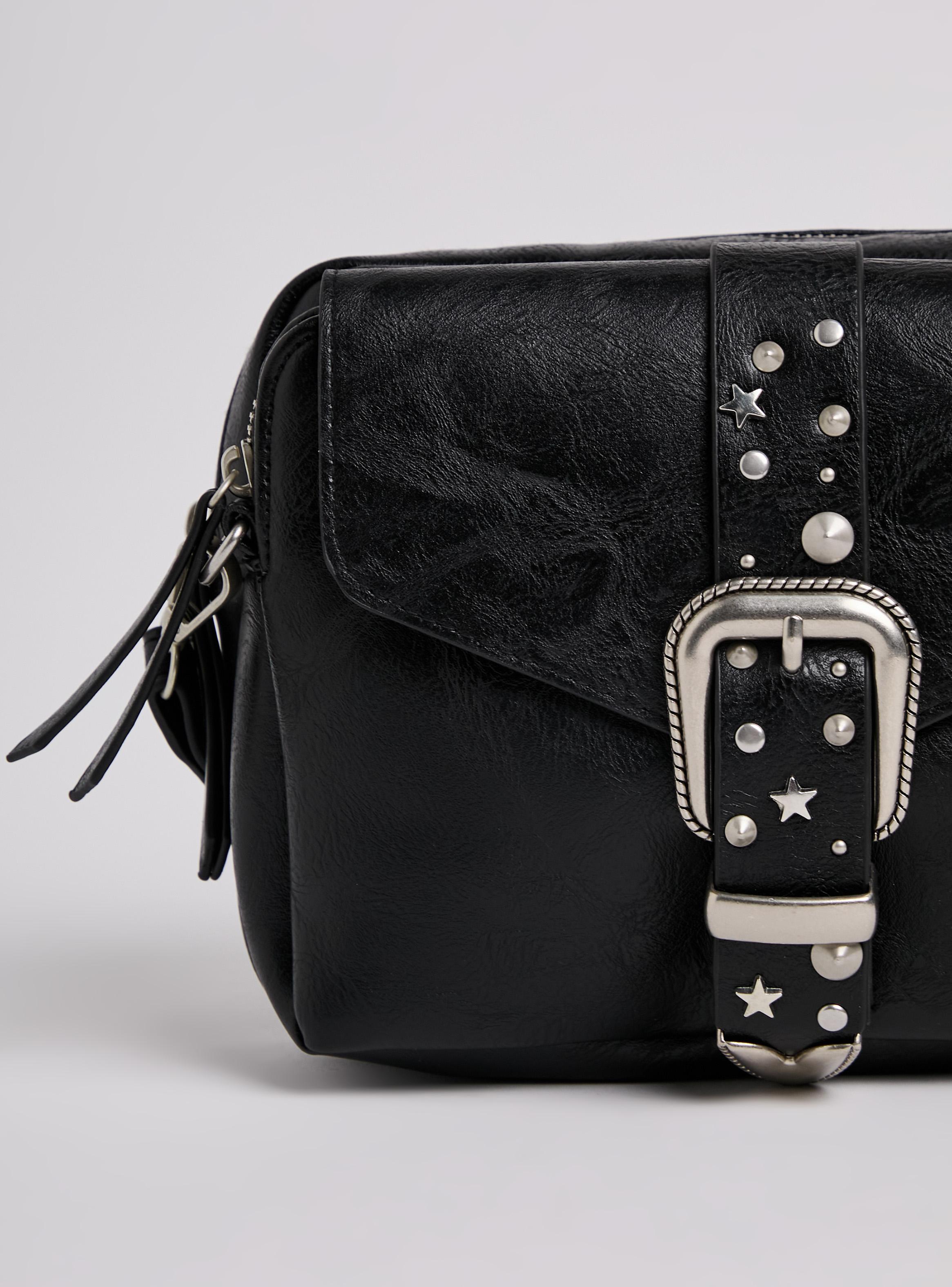 Cartera Crossbody con Hebilla y Tachas Metálicas-6