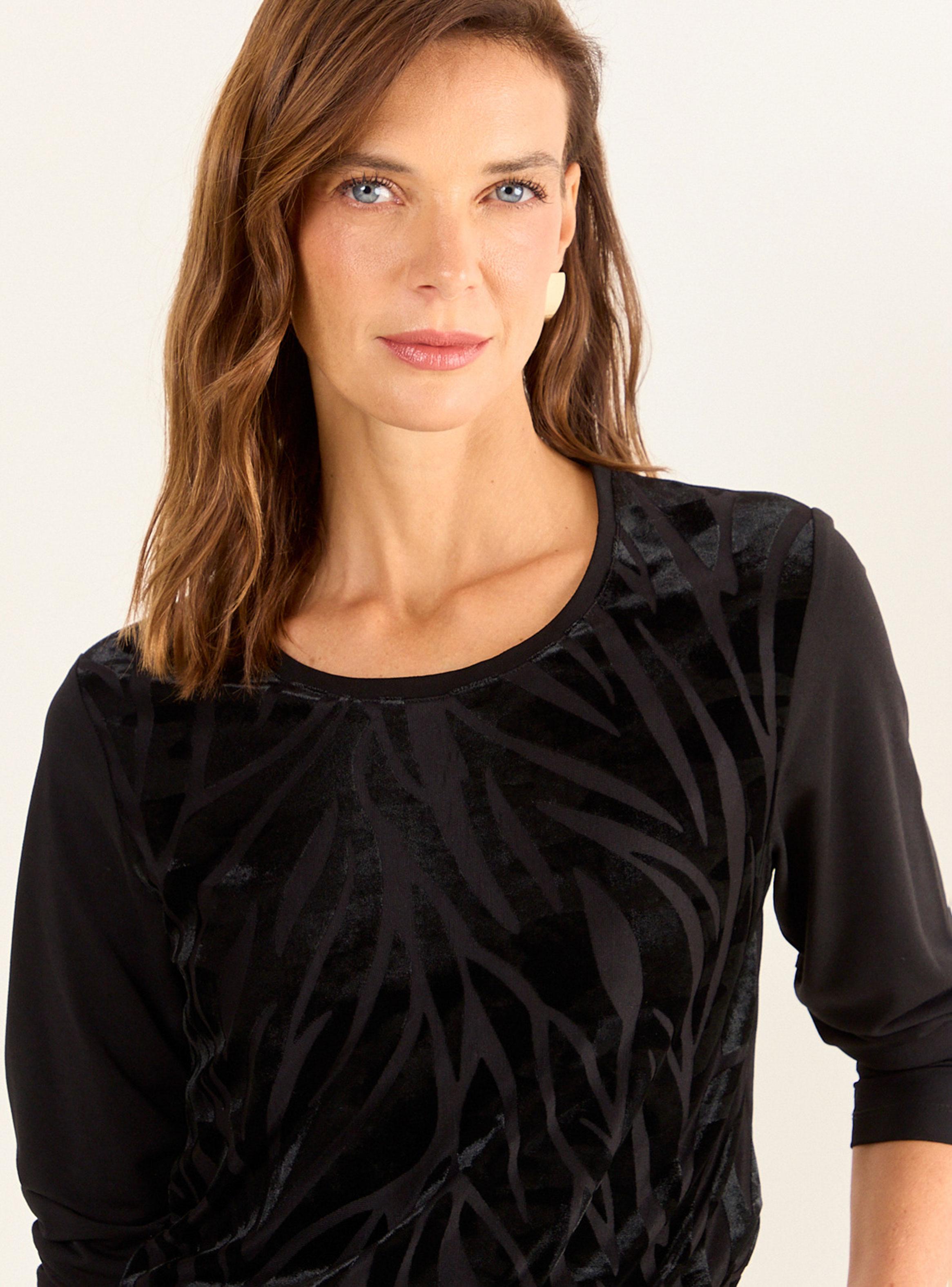 Polera Terciopelo con Diseño-3