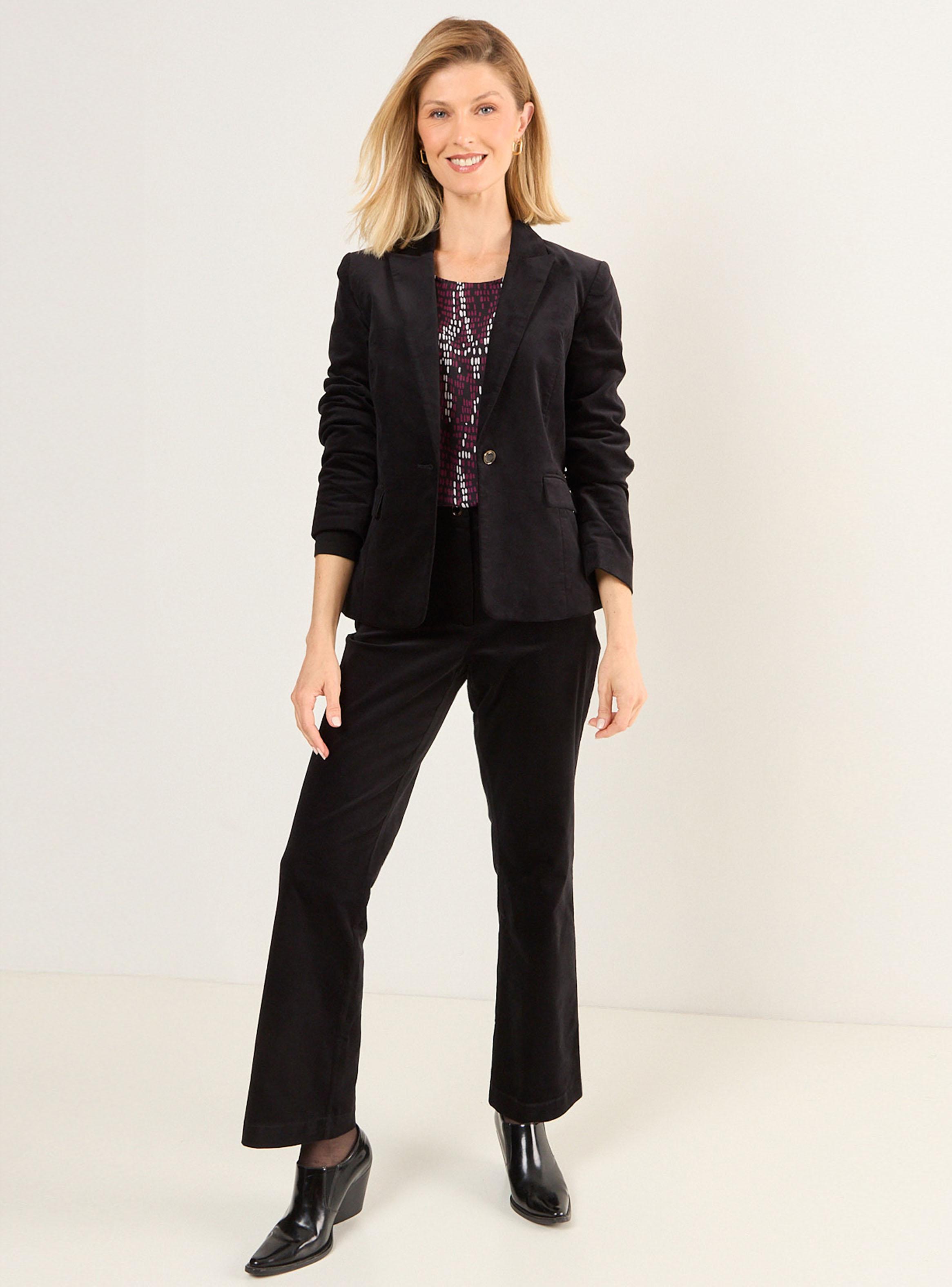 Blazer Pana de 1 Botón-4