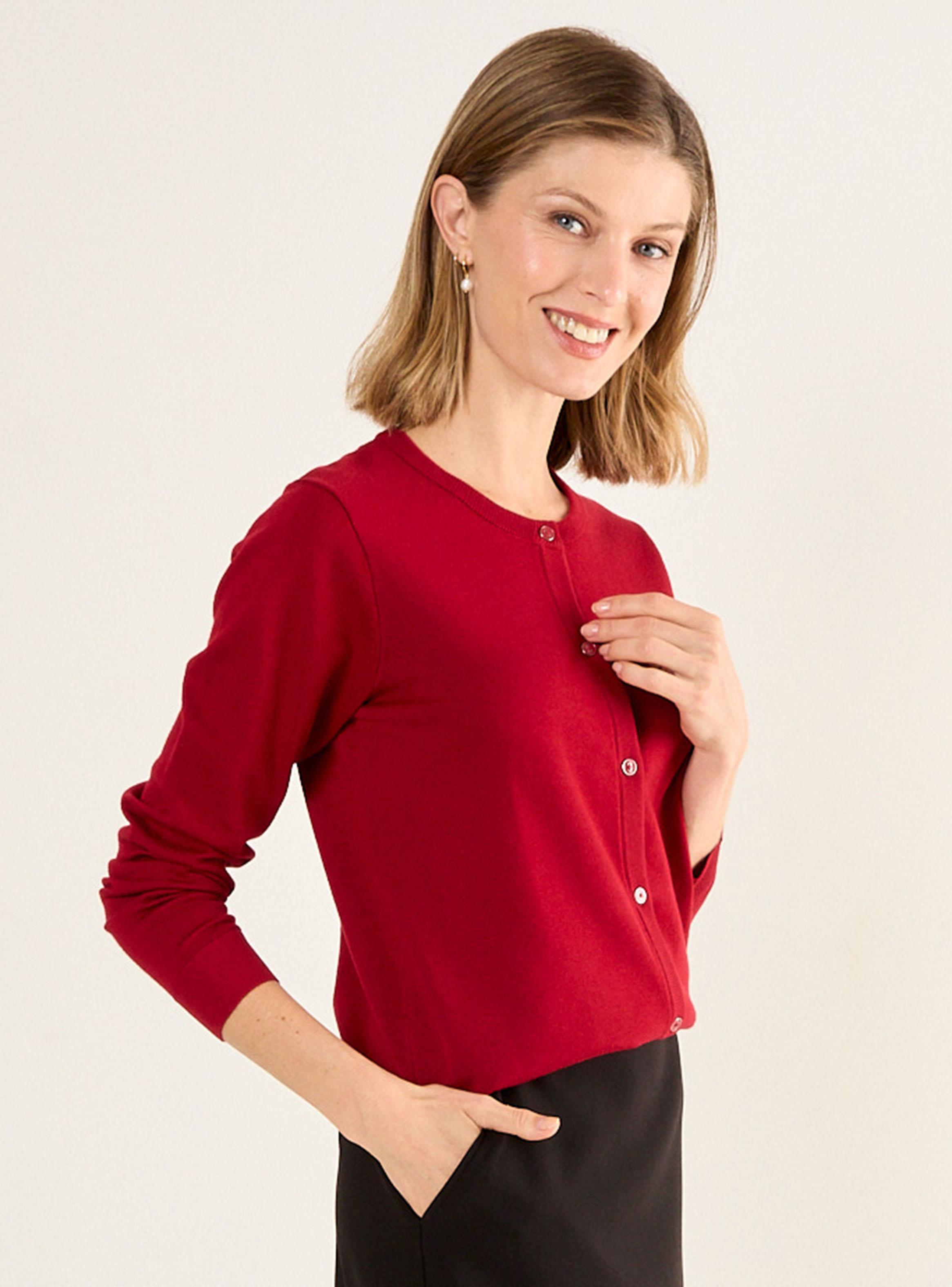 Chaleco Tejido Básico Abotonado Color-2