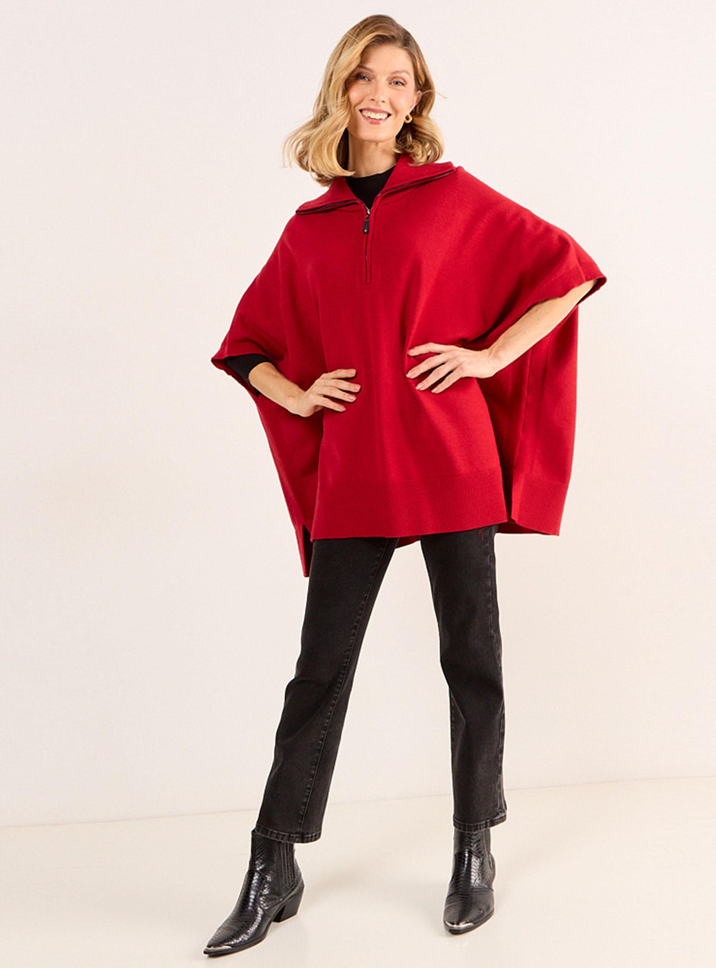 Poncho con Cuello Cierre Color-3