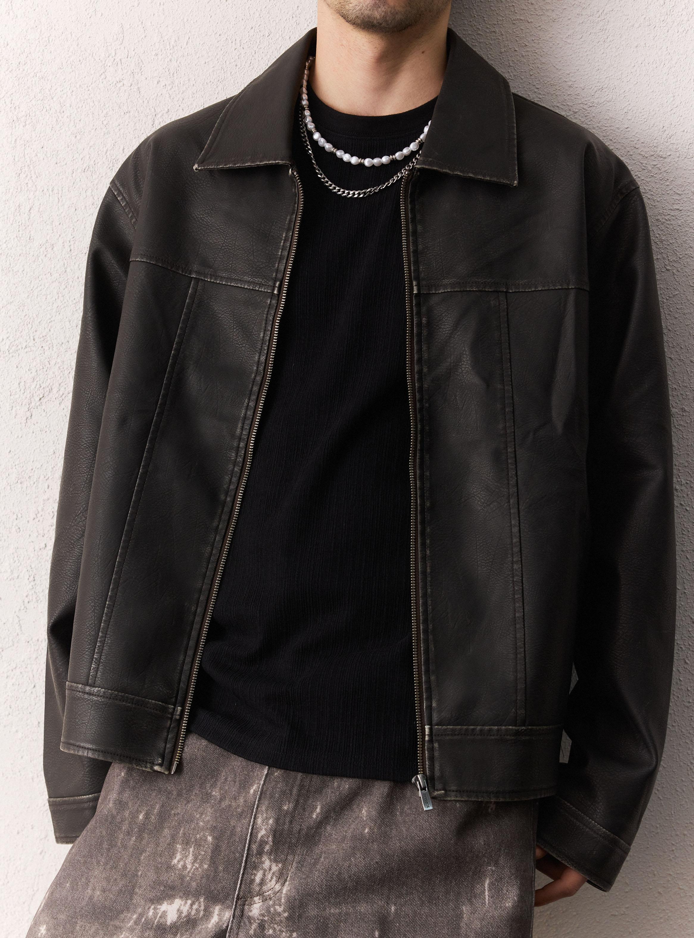 Chaqueta Eco Cuero Desgastado-3