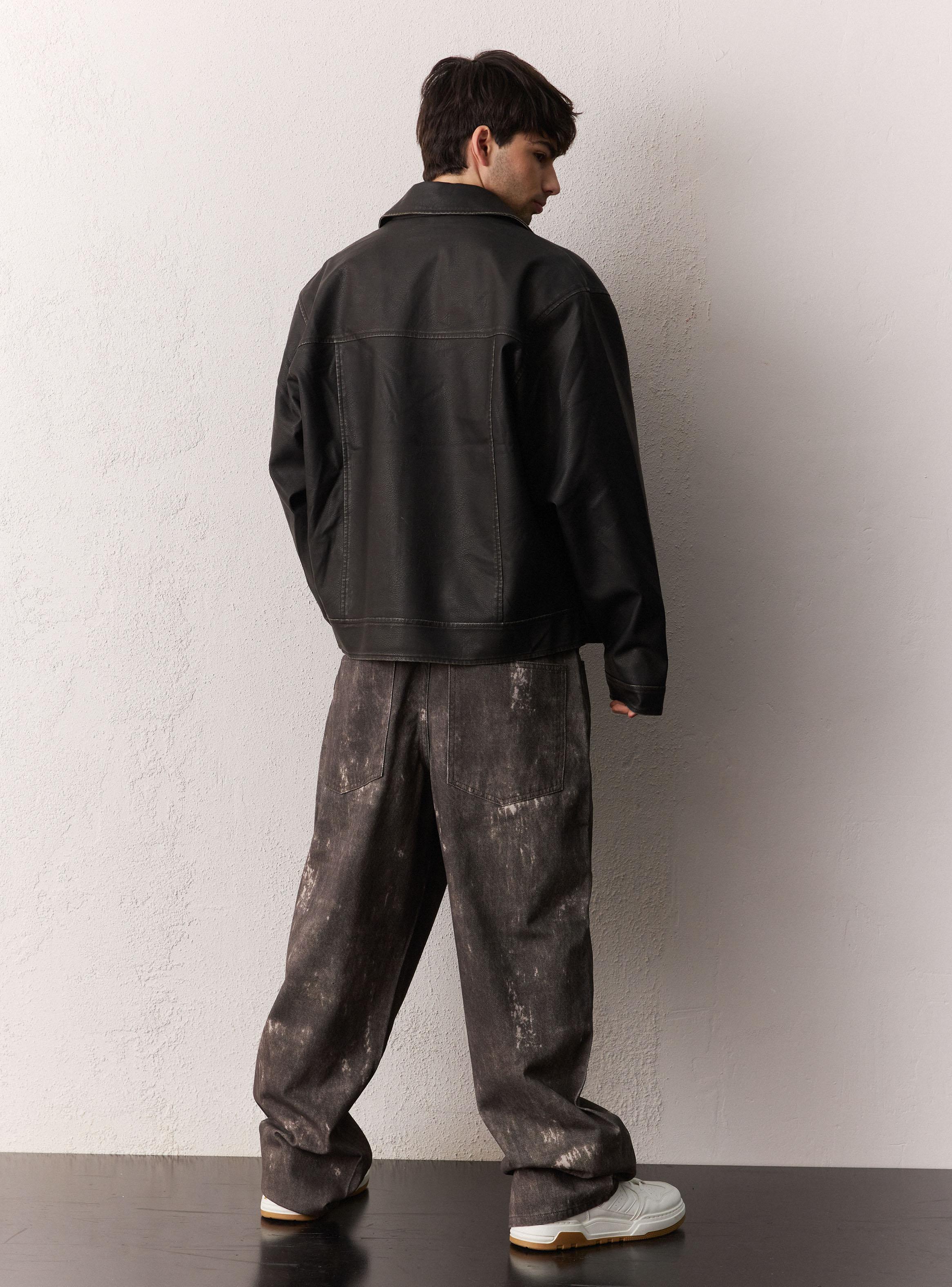 Chaqueta Eco Cuero Desgastado-5