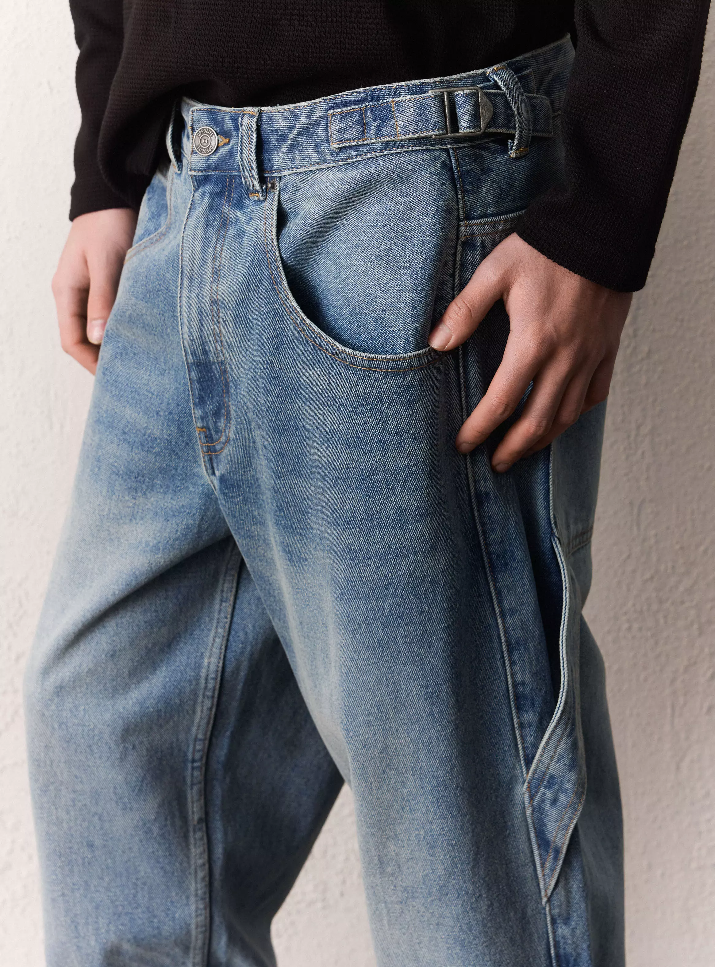 Jeans con Ajustes en la Cintura-2