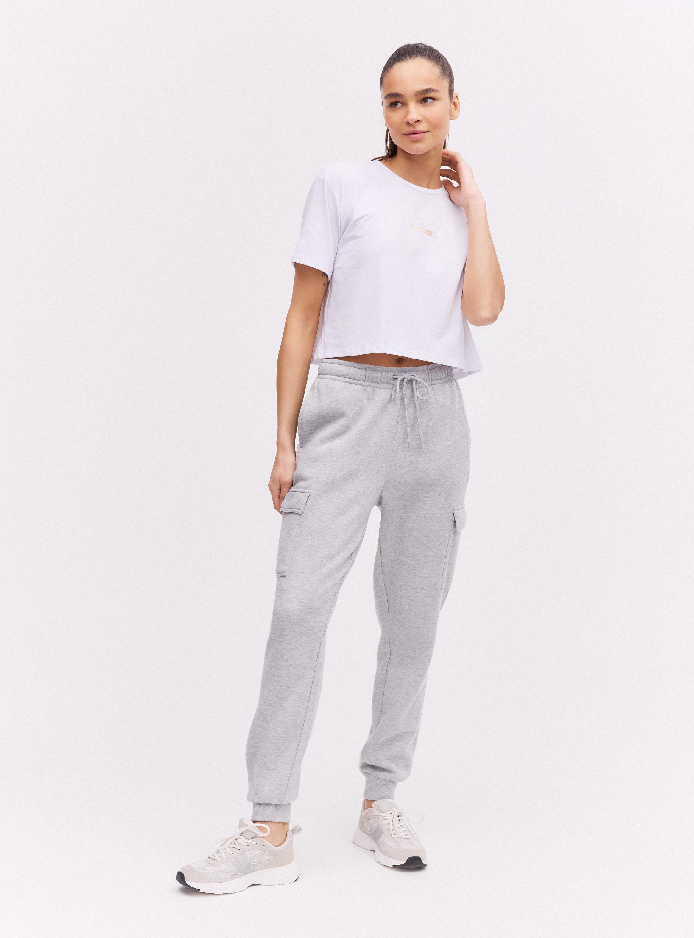 Pantalón de Buzo Cargo Wide Leg-4