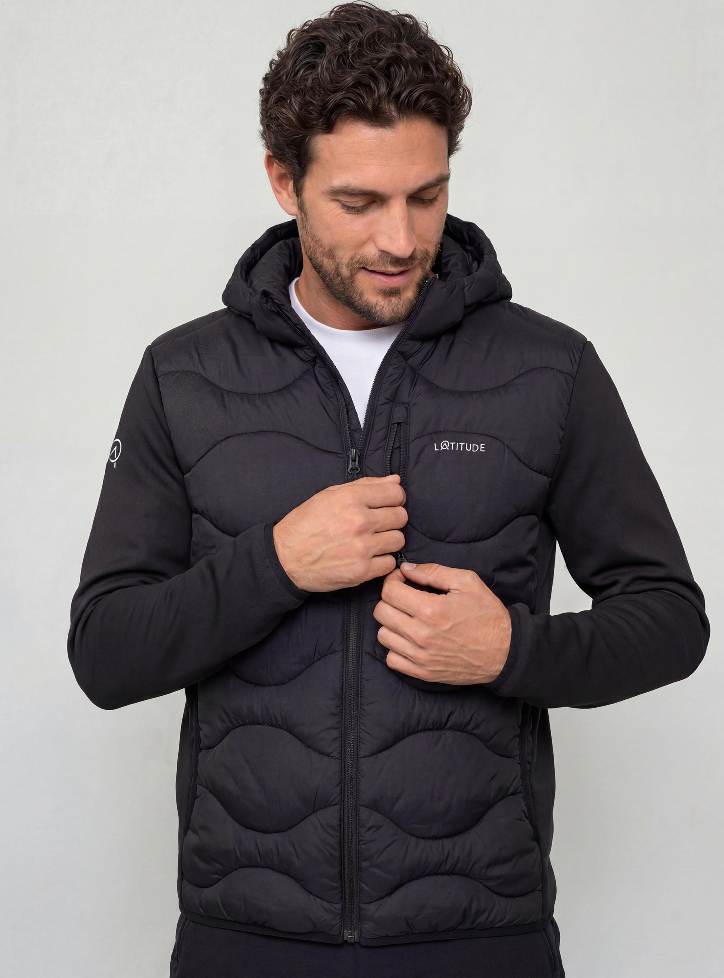 Parka Corta Híbrida con Capucha-2