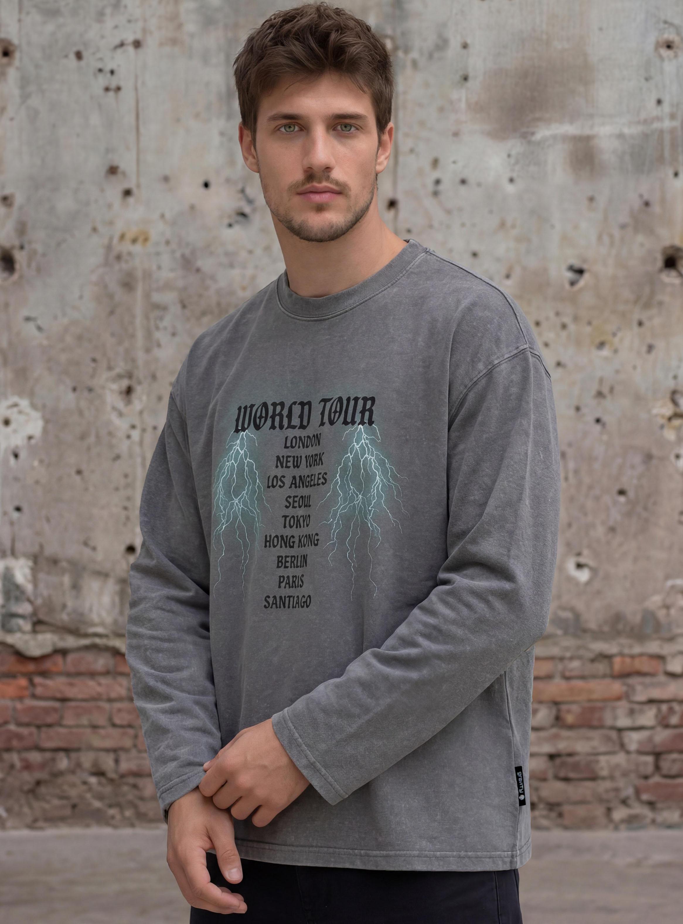 Polera Manga Larga Rock Amsterdam Boxy-0