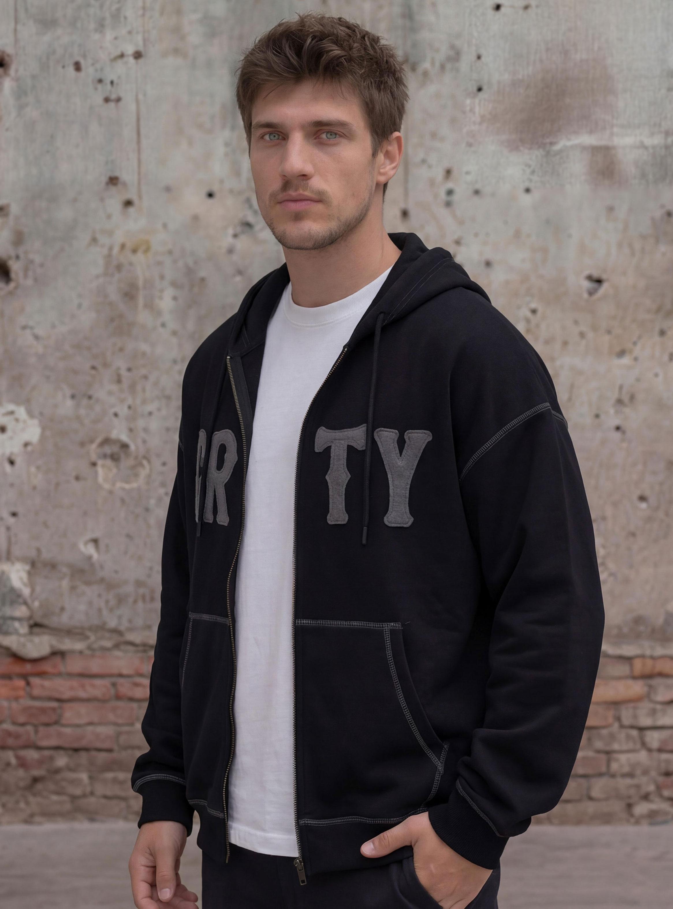 Polerón Full Zip con Capucha Oversize-2