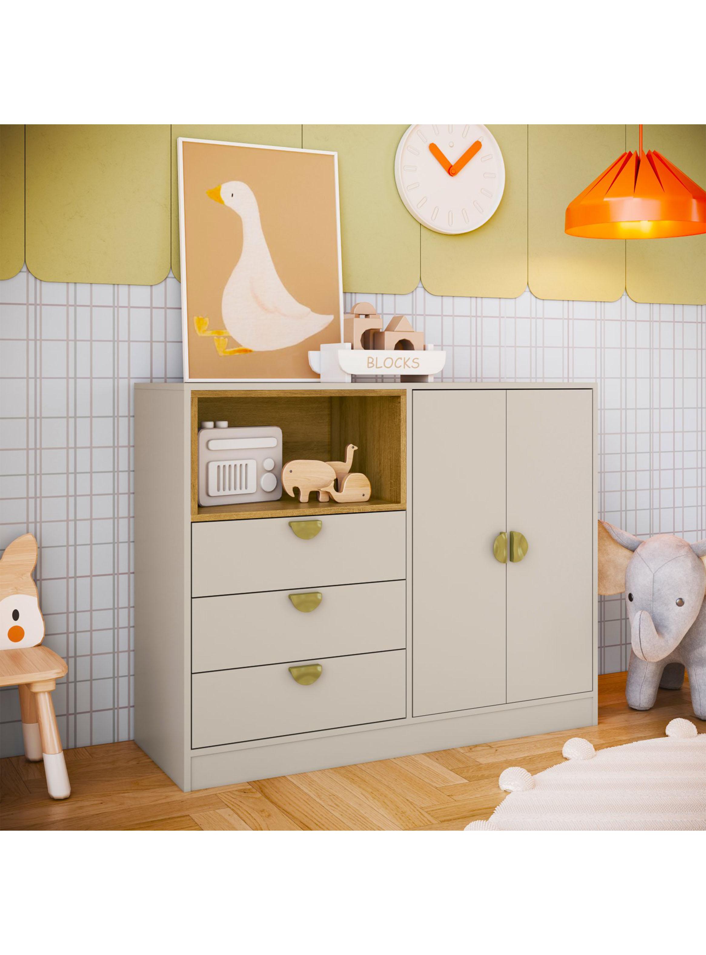 Cómoda 2 Puertas y 3 Cajones Cariño Arena-4