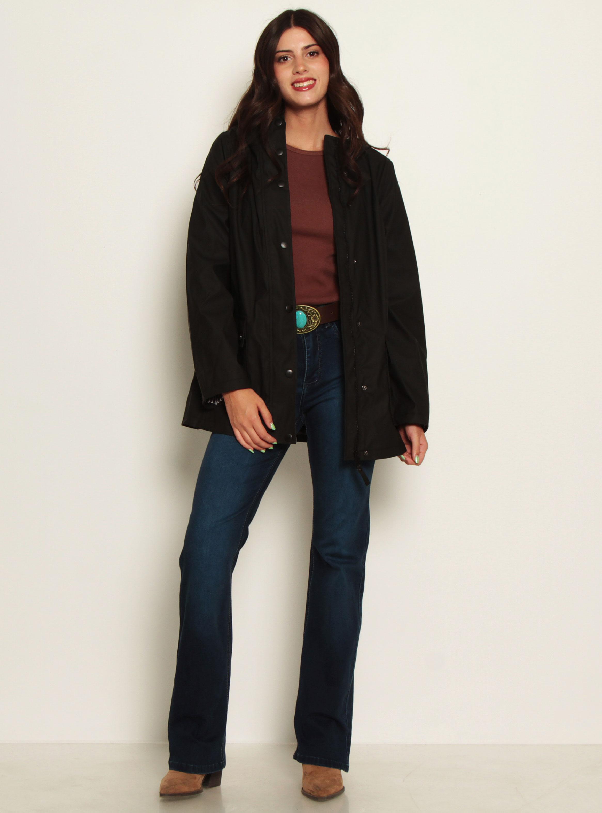 Chaqueta Impermeable con Capucha y Bolsillos-3