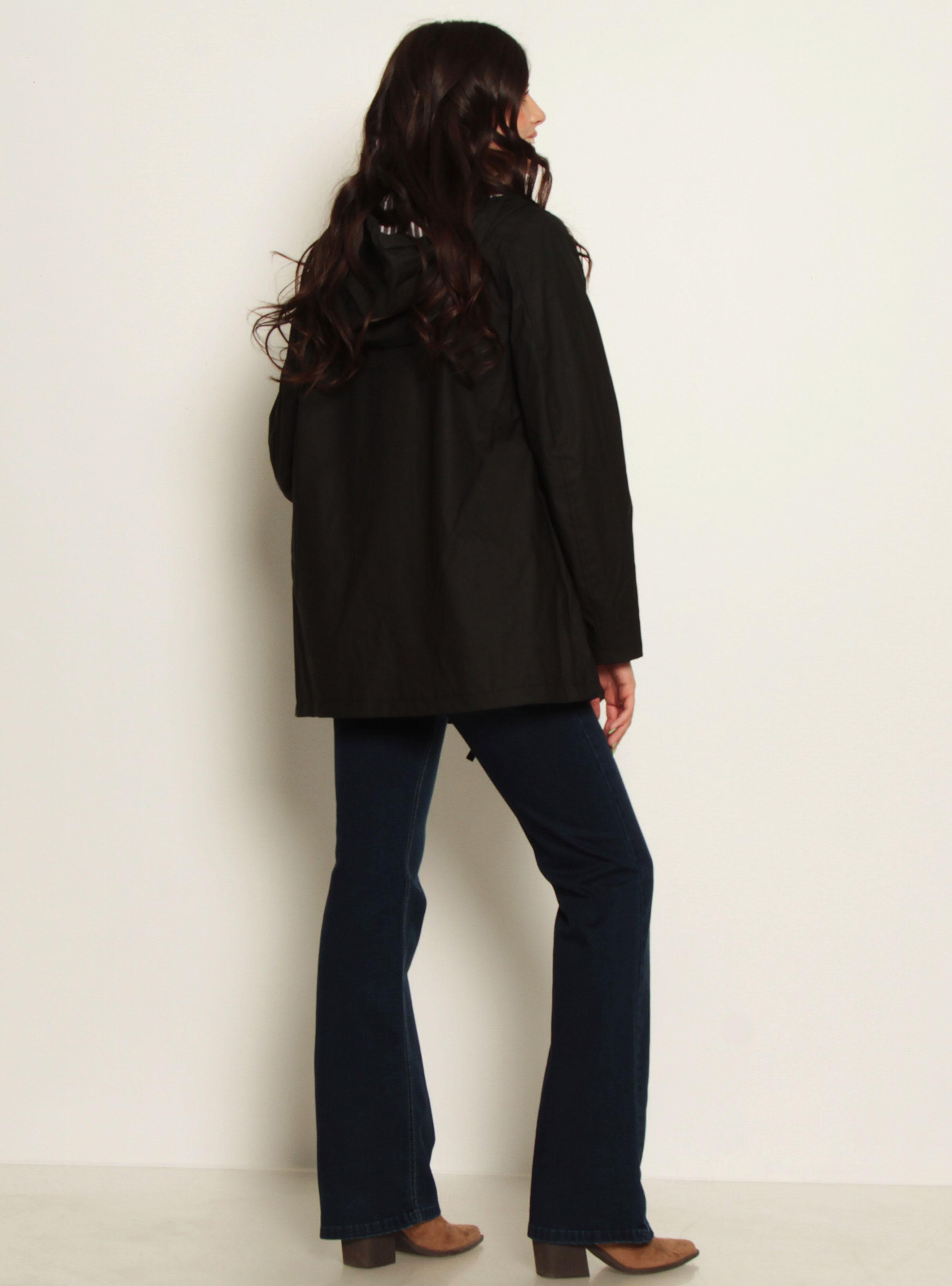 Chaqueta Impermeable con Capucha y Bolsillos-4