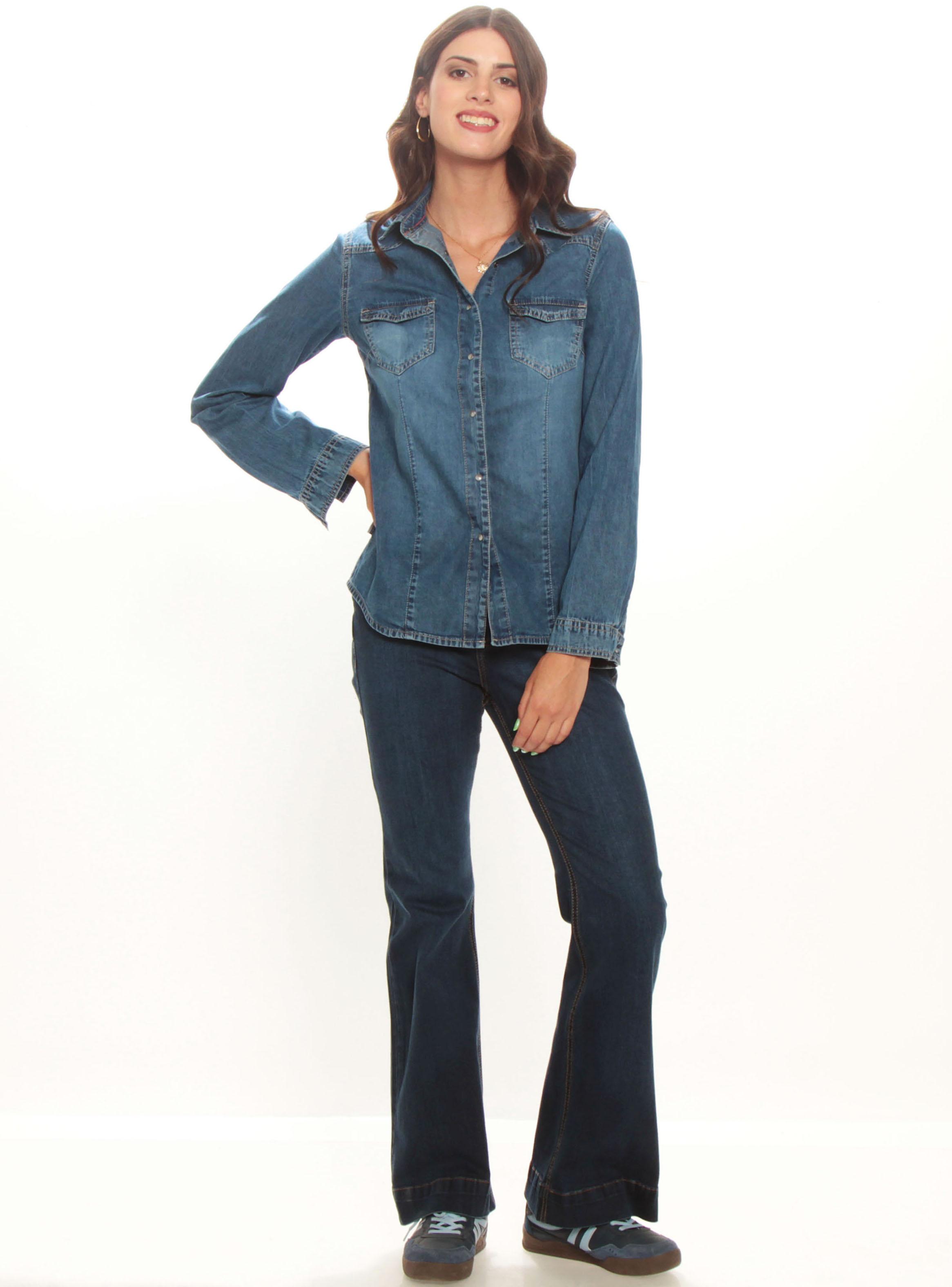 Blusa Manga Larga Denim-3