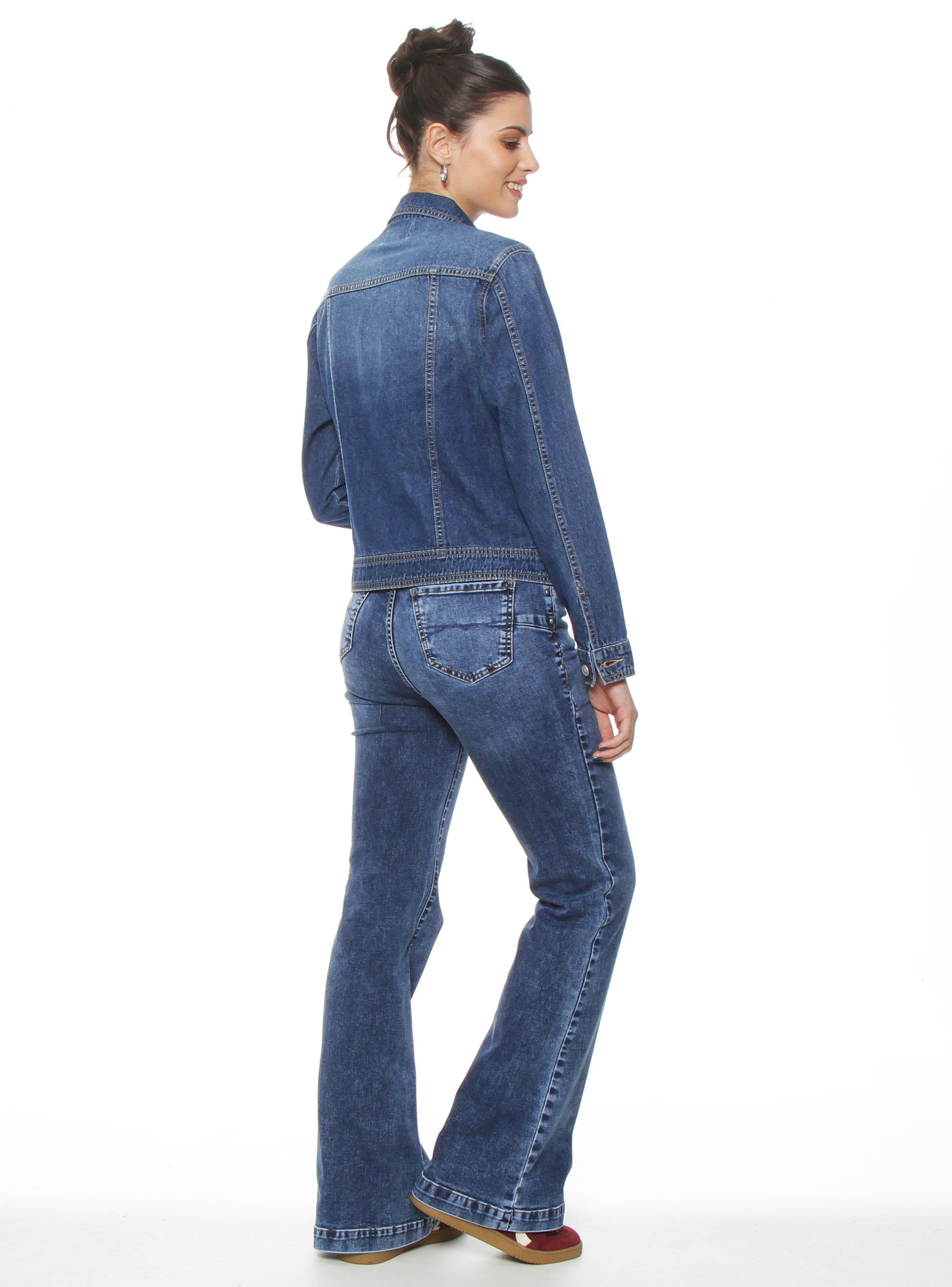 Chaqueta Denim Abotonada en Delantero-4