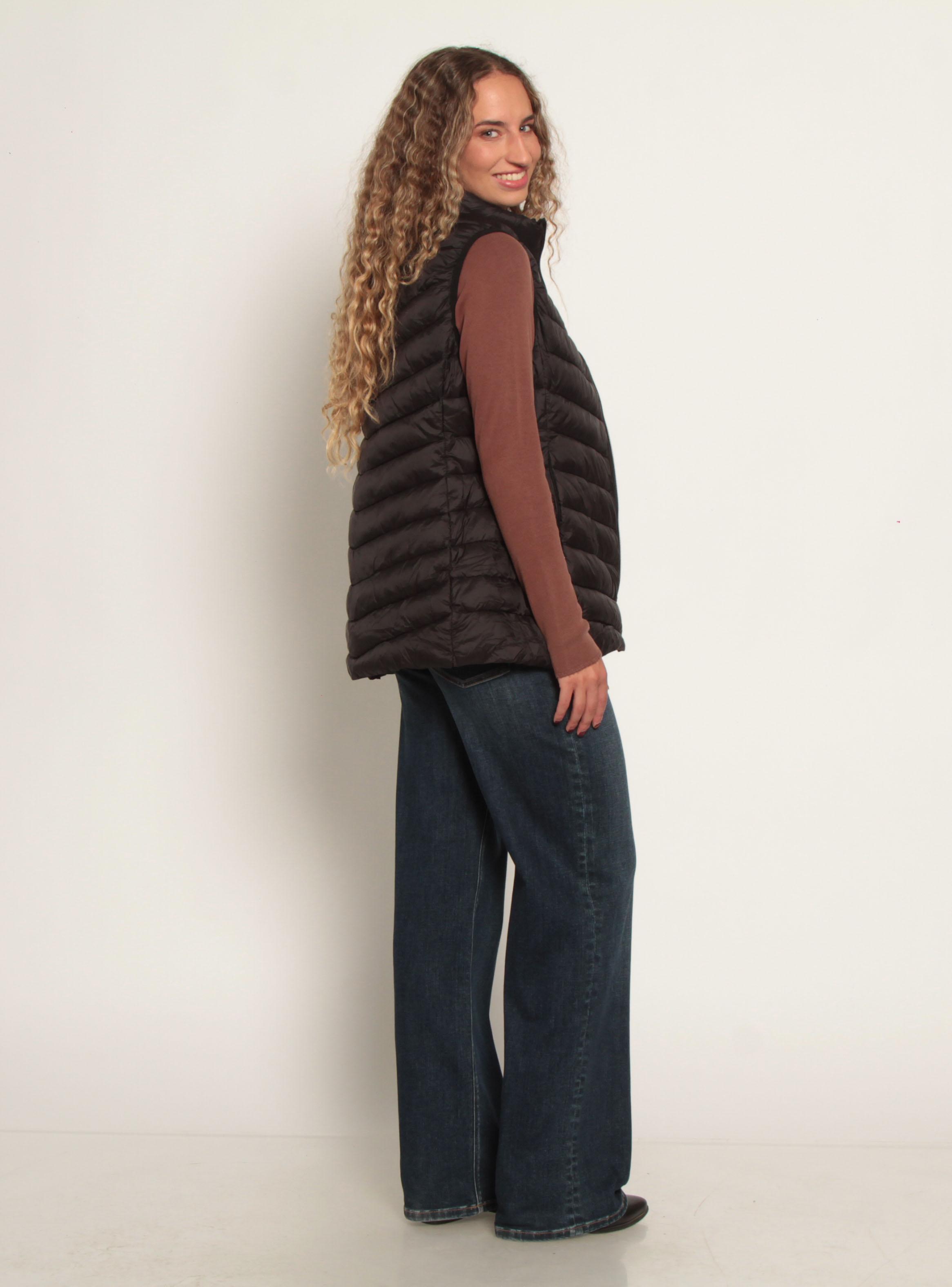 Parka Sólida con Cierre en Delantero y Bolsillos-4