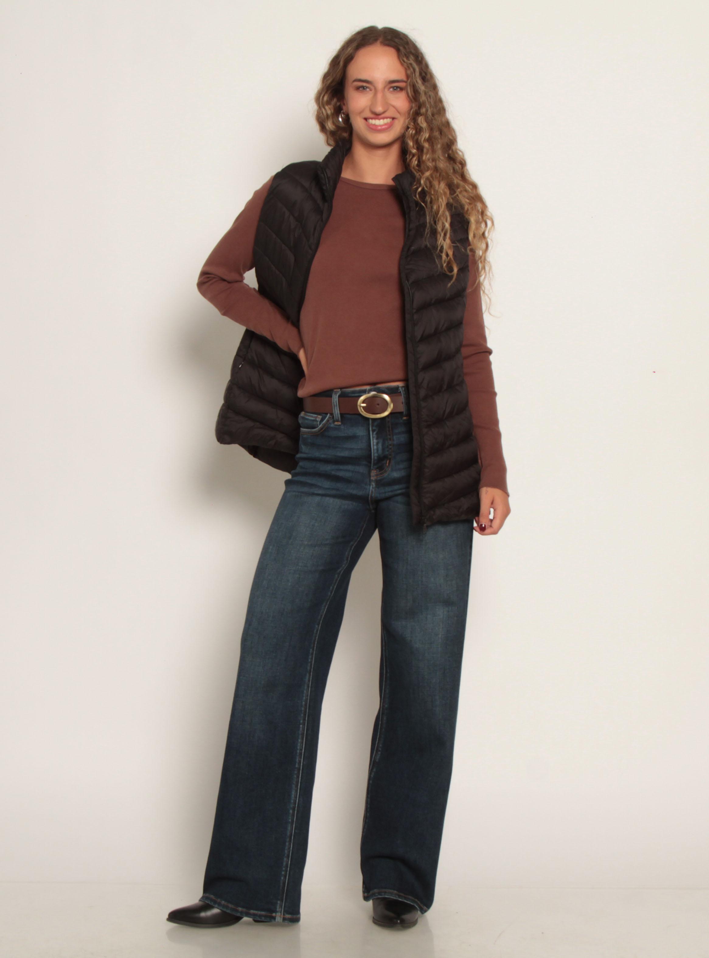 Parka Sólida con Cierre en Delantero y Bolsillos-3