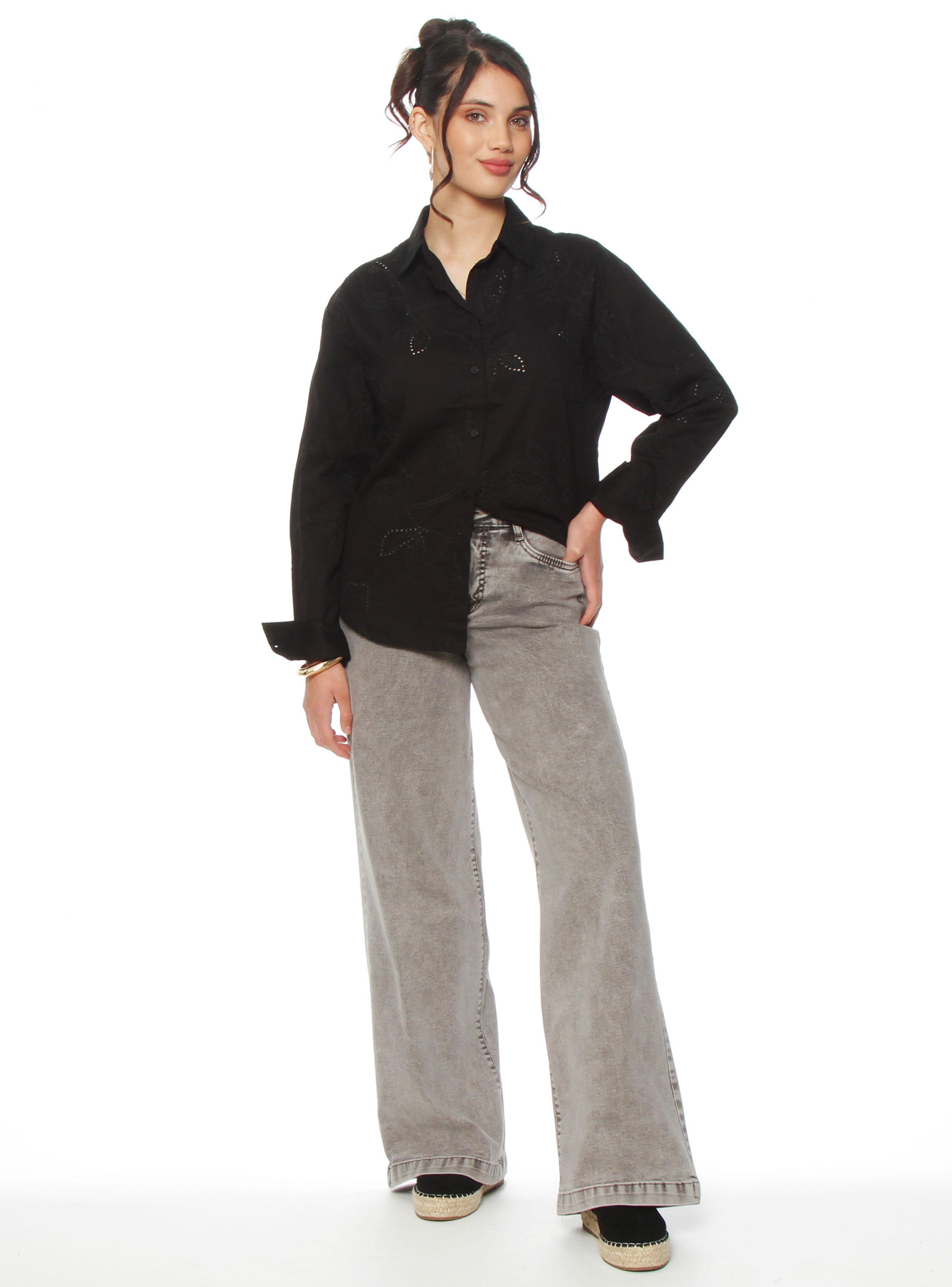 Blusa Embroidery Abotonada en Delantero-3