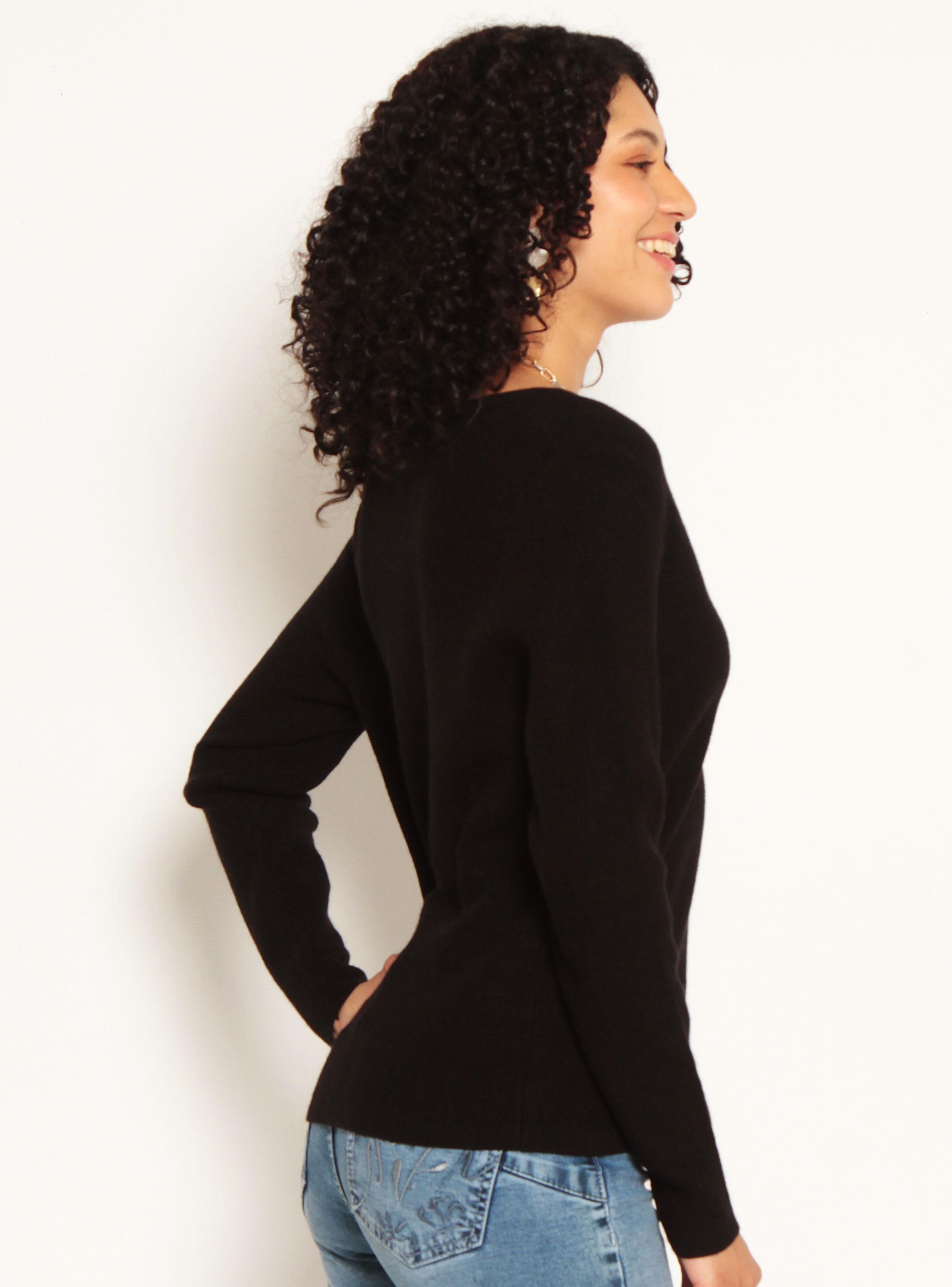 Sweater Manga Larga Escote V-1