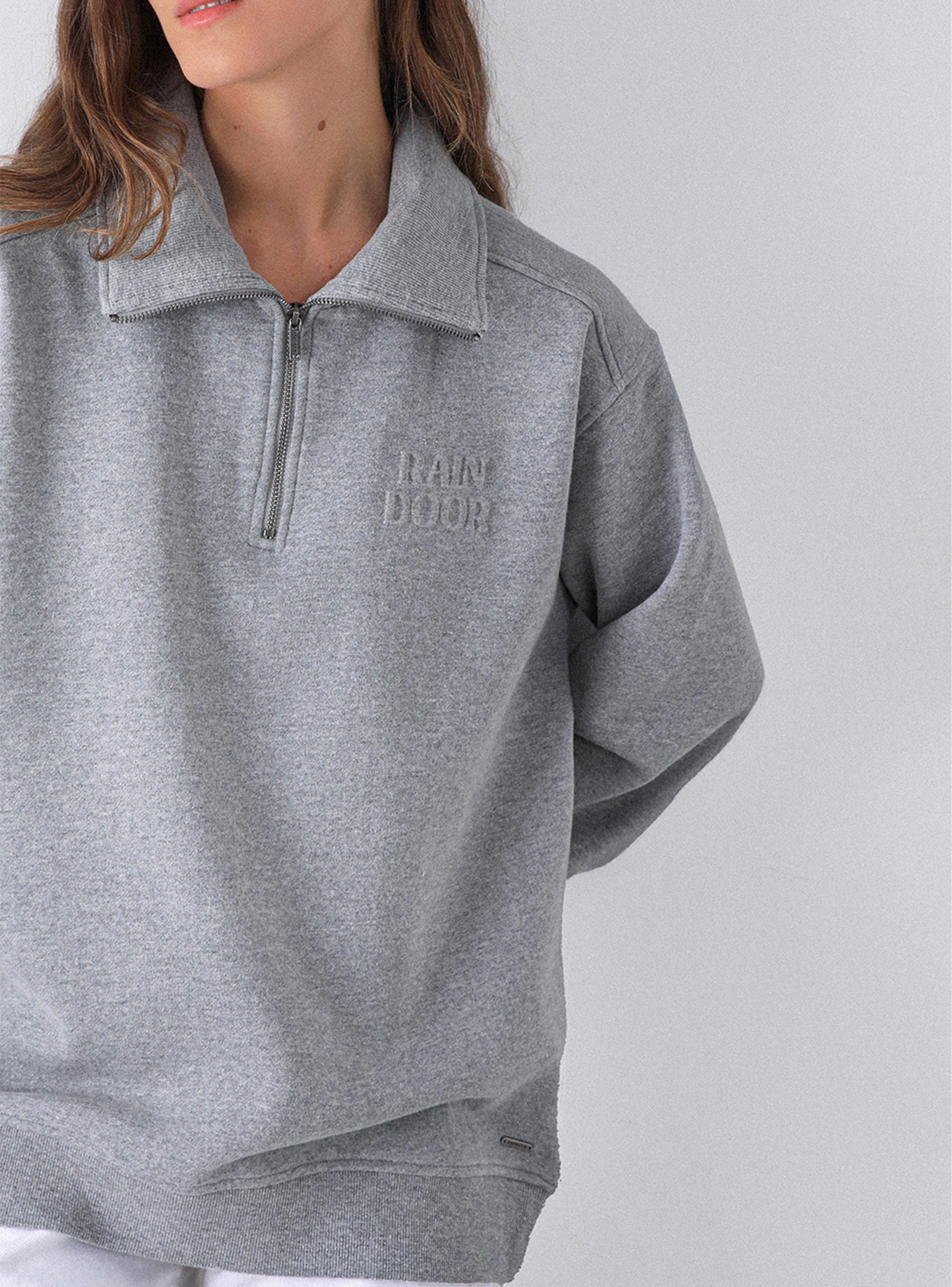 Polerón Mid Cremallera Melange-2