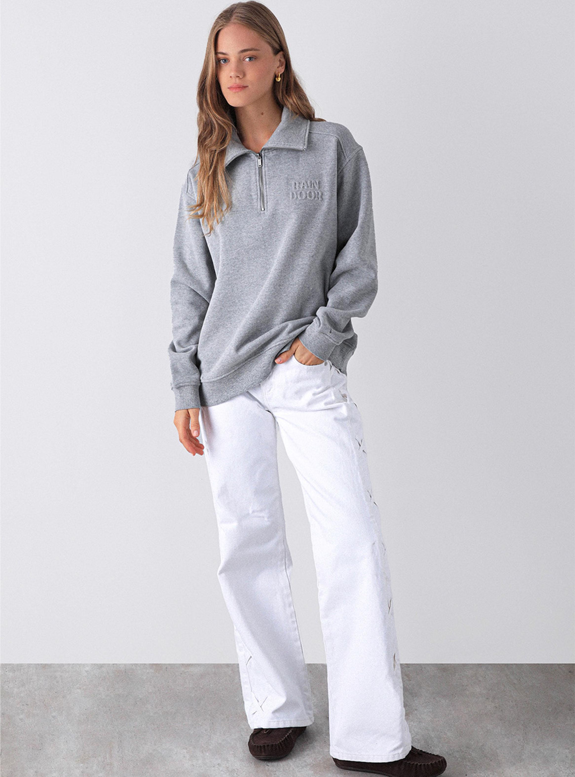 Polerón Mid Cremallera Melange-3