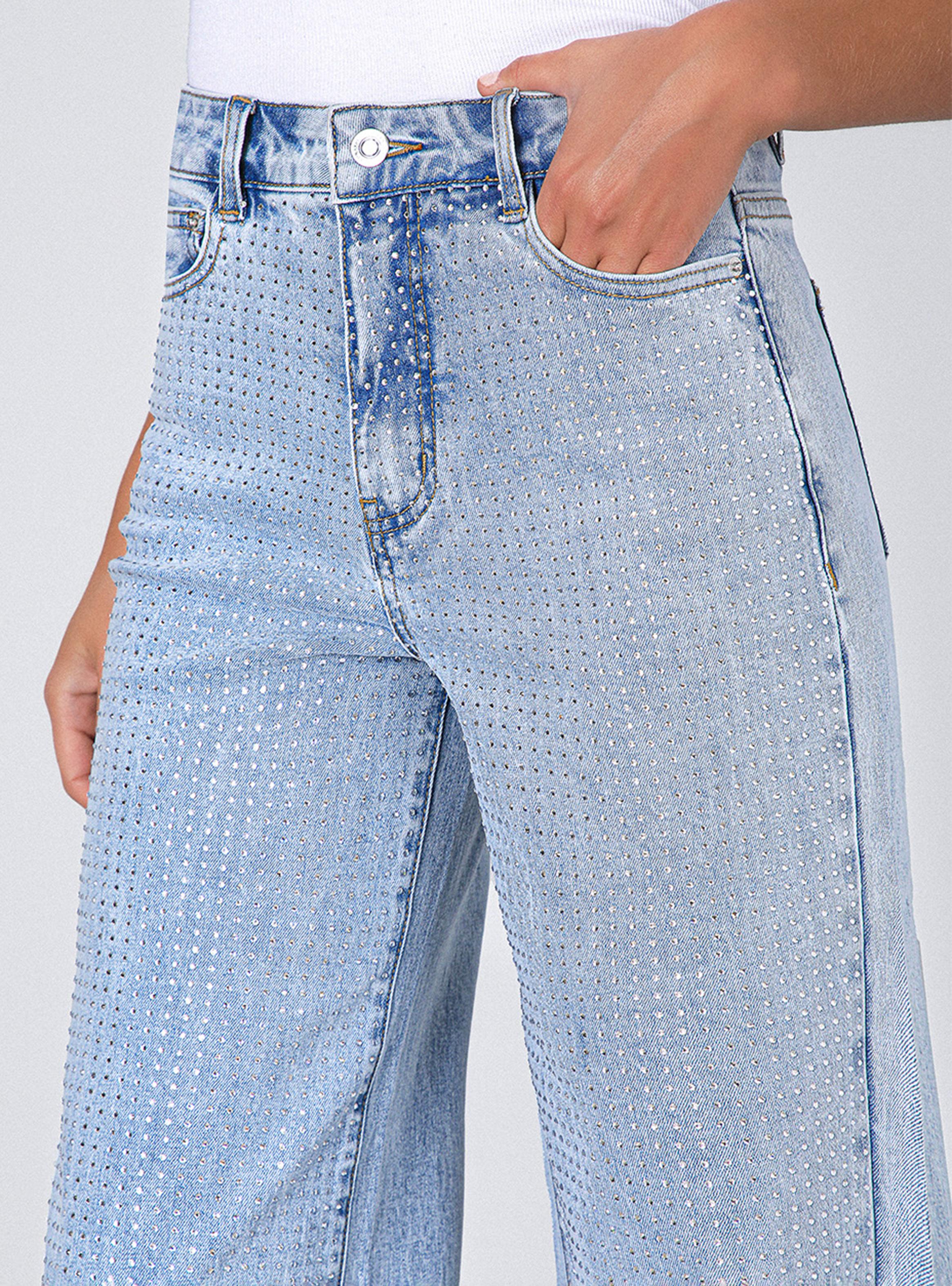 Pantalón Wide Leg Strass Light-3