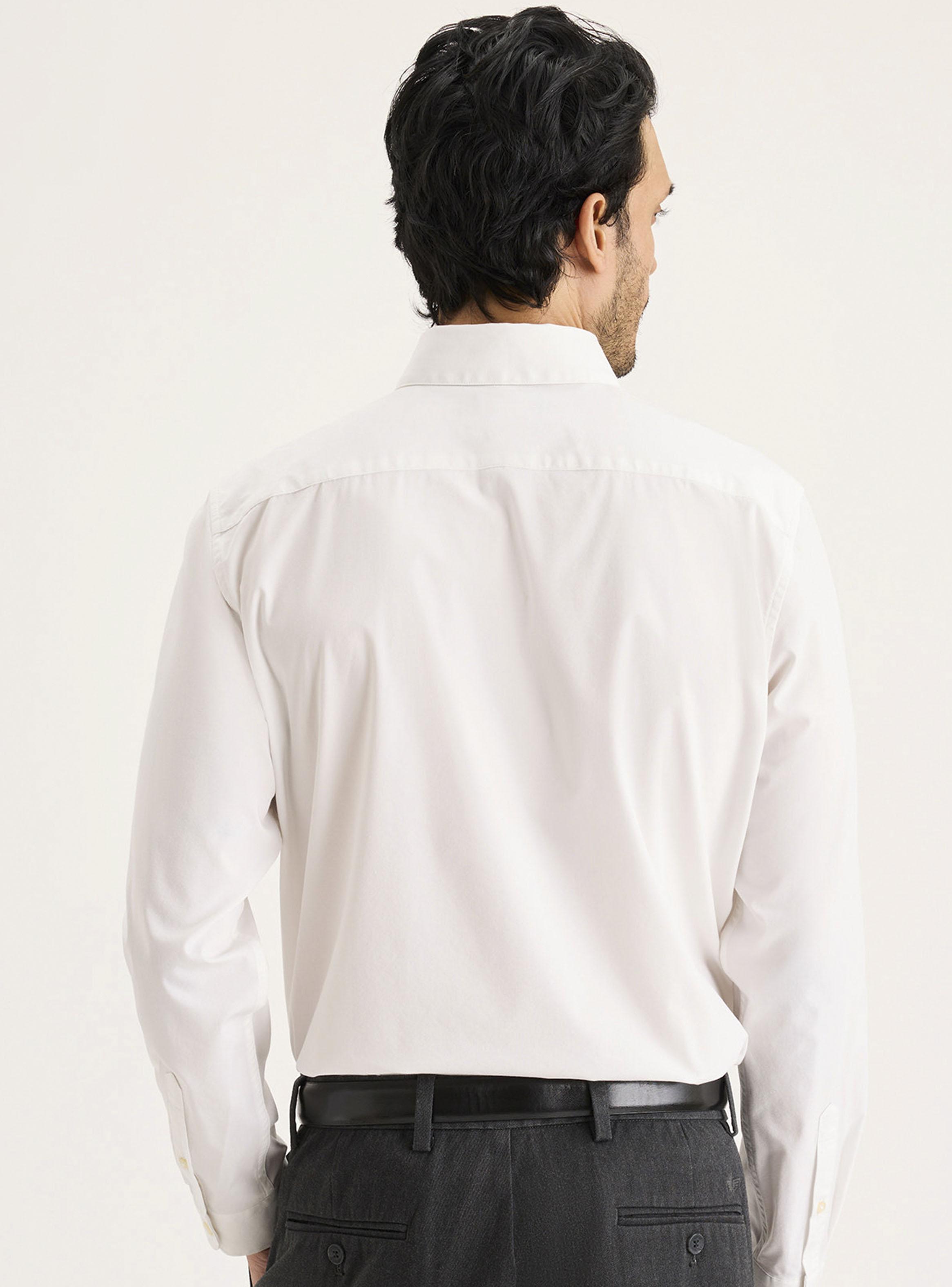Camisa Manga Larga Lisa Regular Botones-1