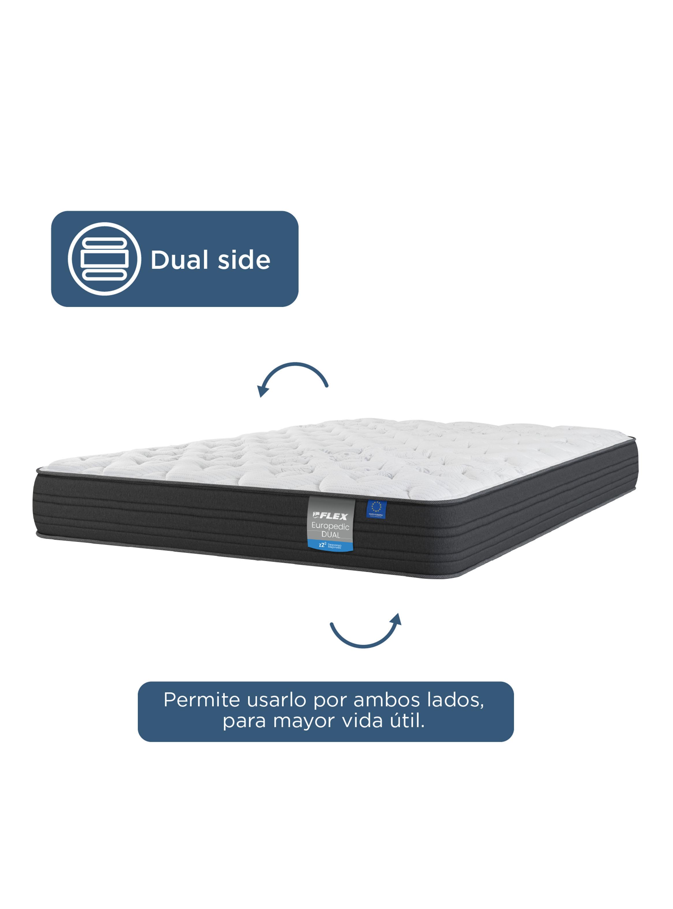 Cama Europea Europedic Dual 1.5 Plazas (105x200 cm) + Set Colonia-4