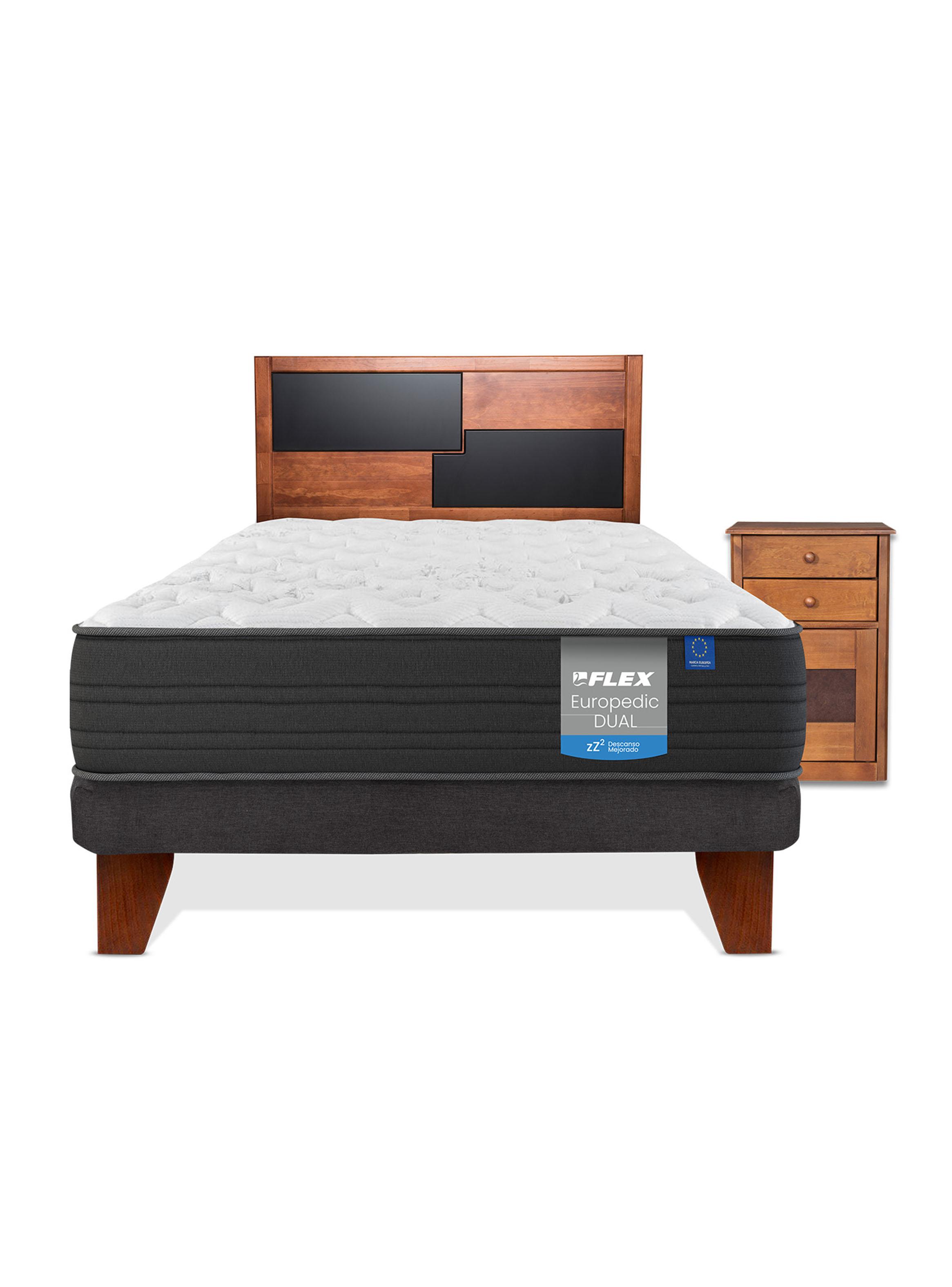 Cama Europea Europedic Dual 1.5 Plazas (105x200 cm) + Set Colonia-1