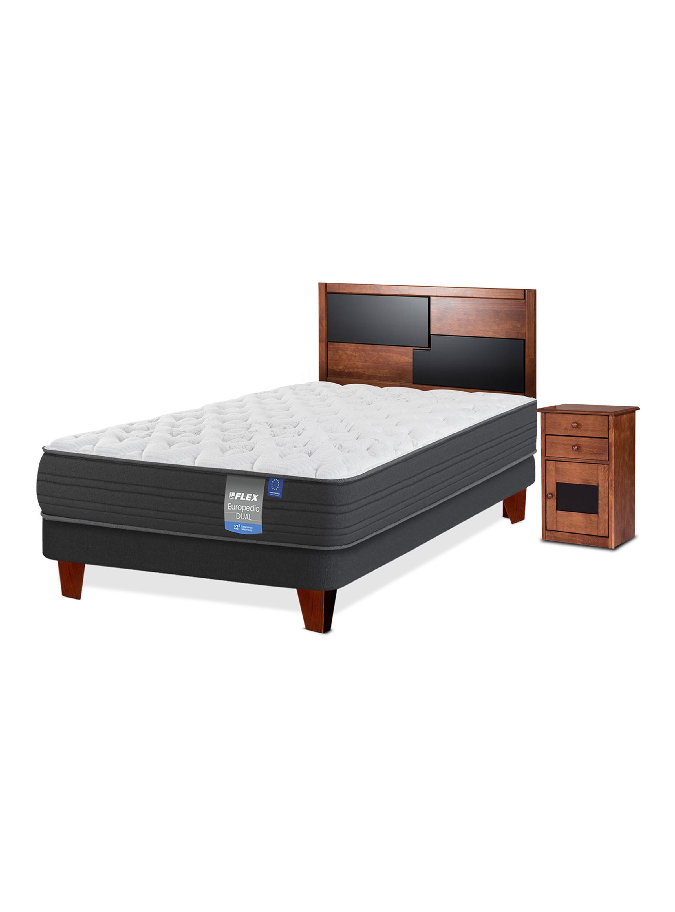 Cama Europea Europedic Dual 1.5 Plazas (105x200 cm) + Set Colonia-0
