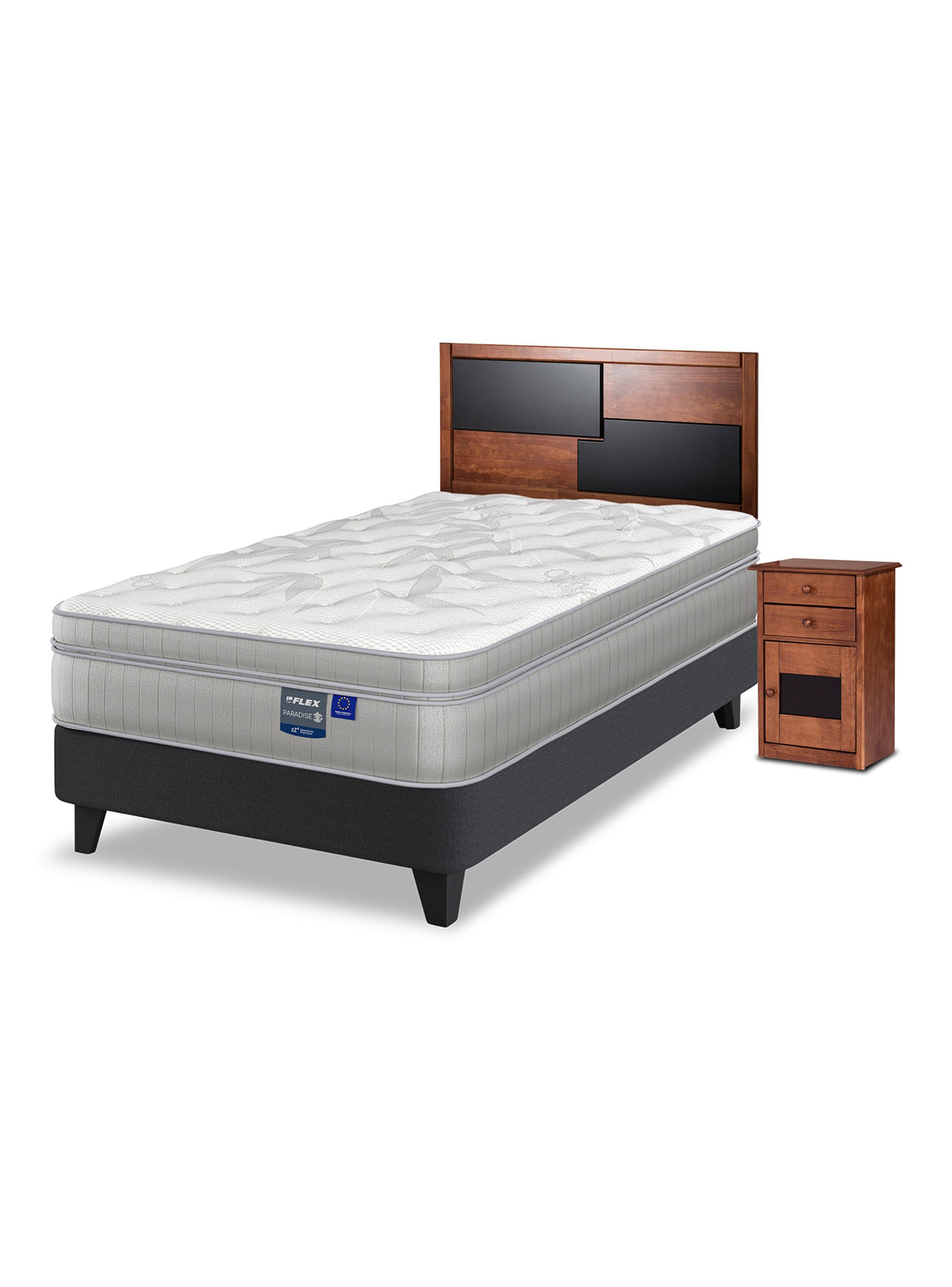 Cama Europea Paradise 1.5 Plazas (105x200 cm) + Set Colonia-0