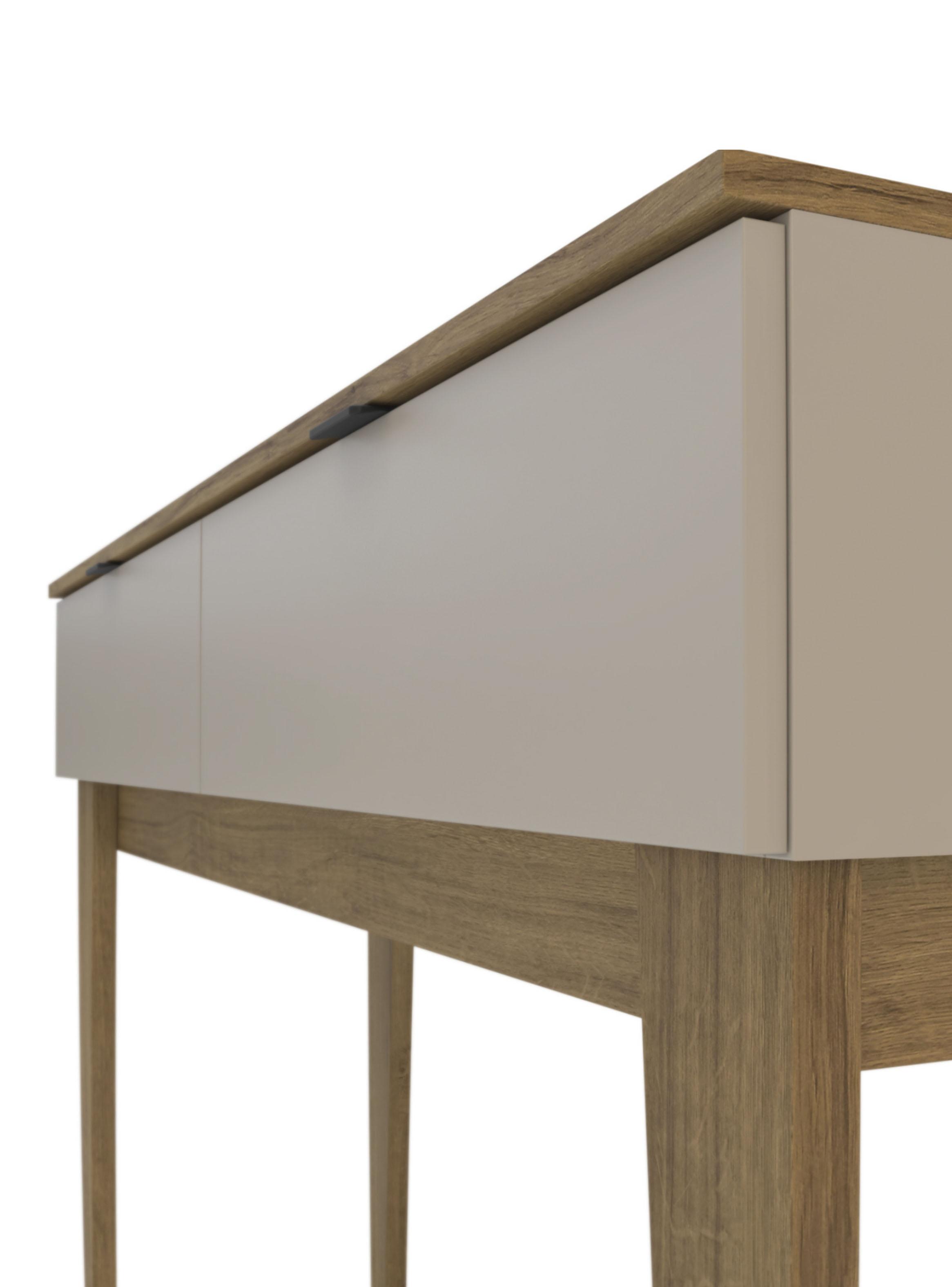 Arrimo Isis 136x38.5x80.5 cm Roble y Blanco-5