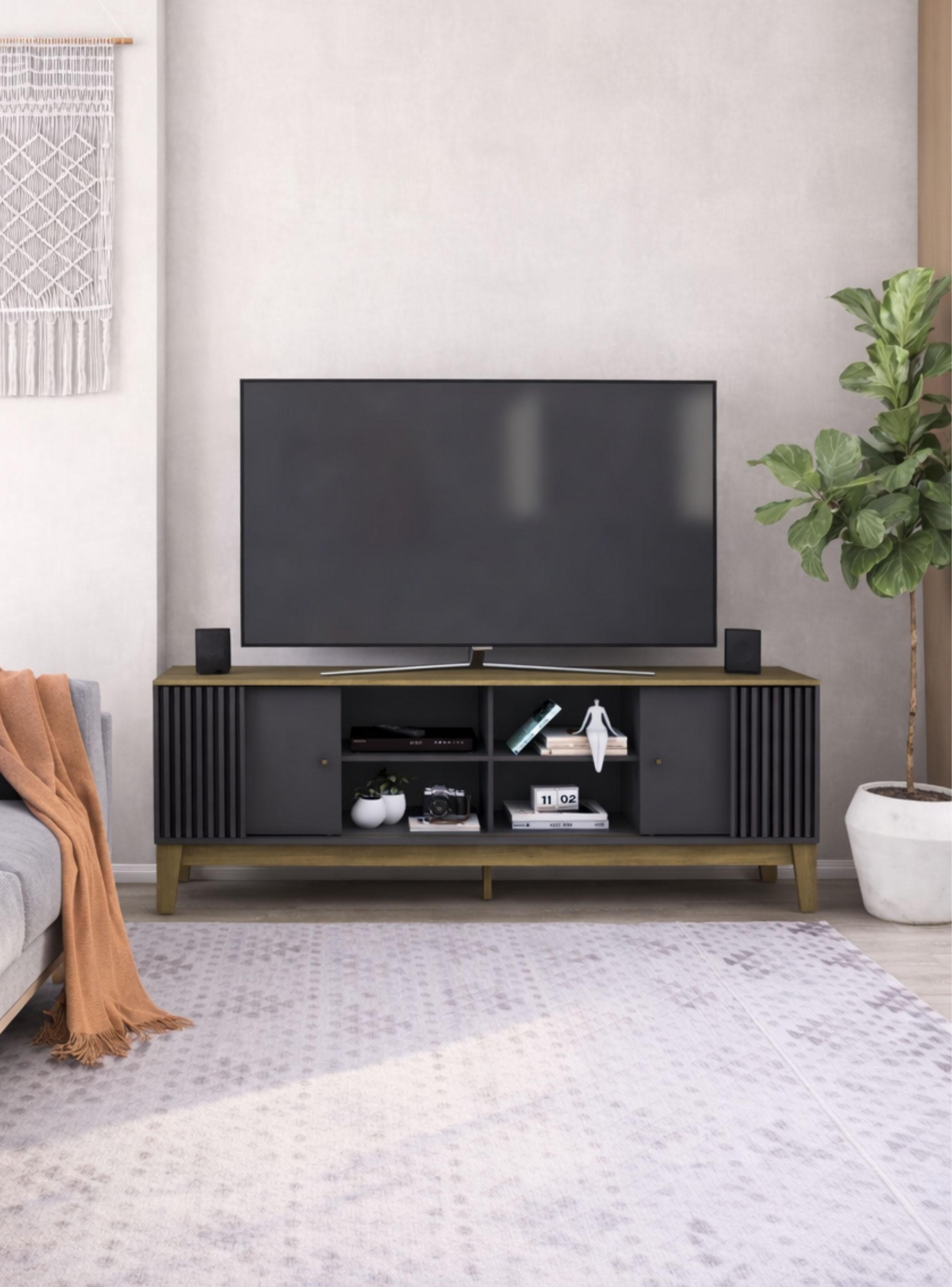 Rack Florencia 2 metros Nogal y Grafito-4