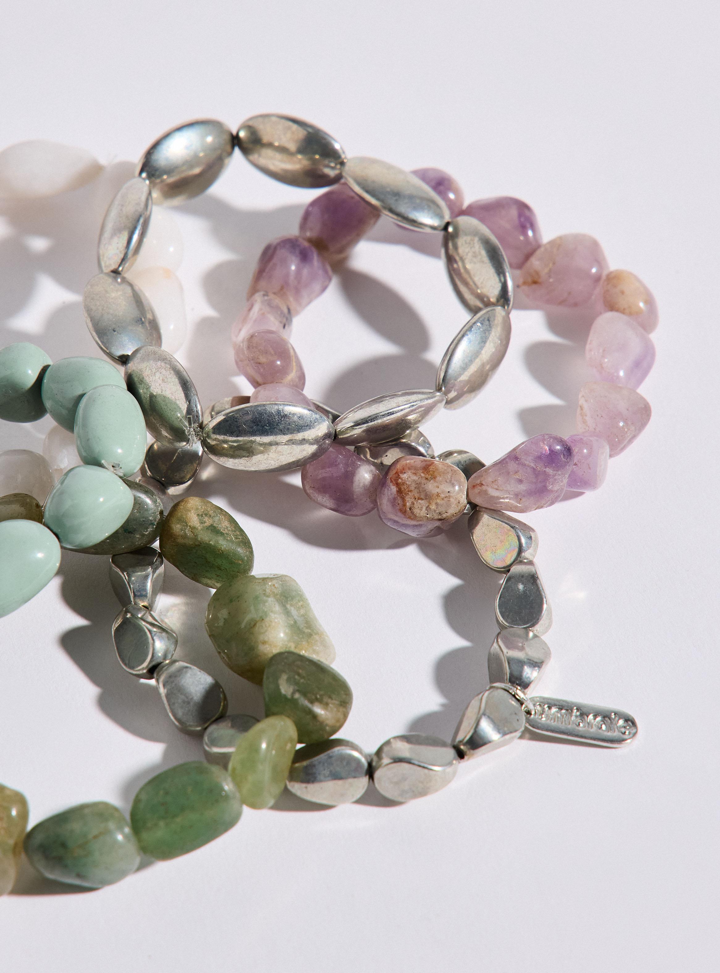 Pulsera Pack 6 con Piedras Naturales y Mostacillas-3