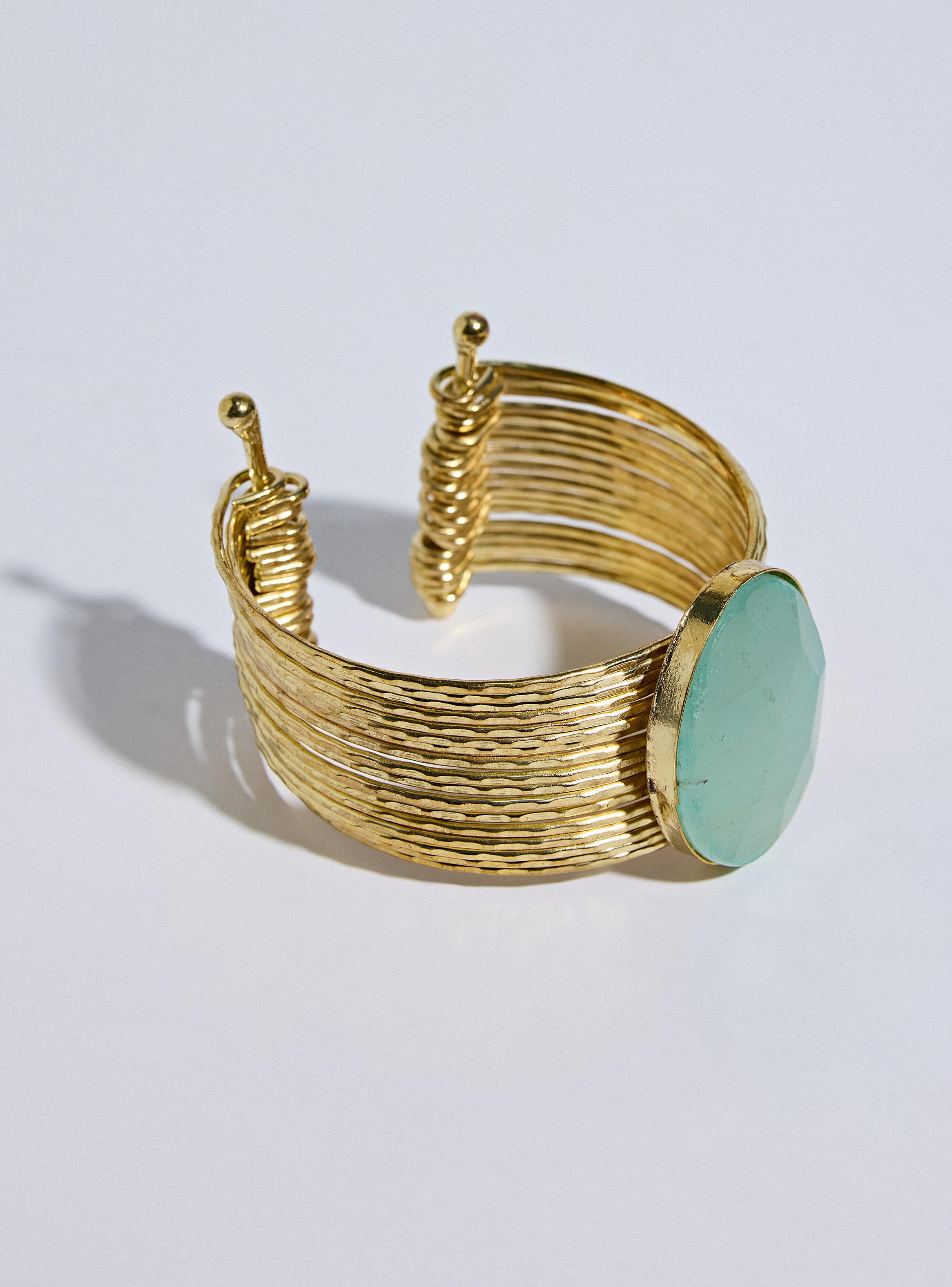 Pulsera Esclava con Piedra Natural-3