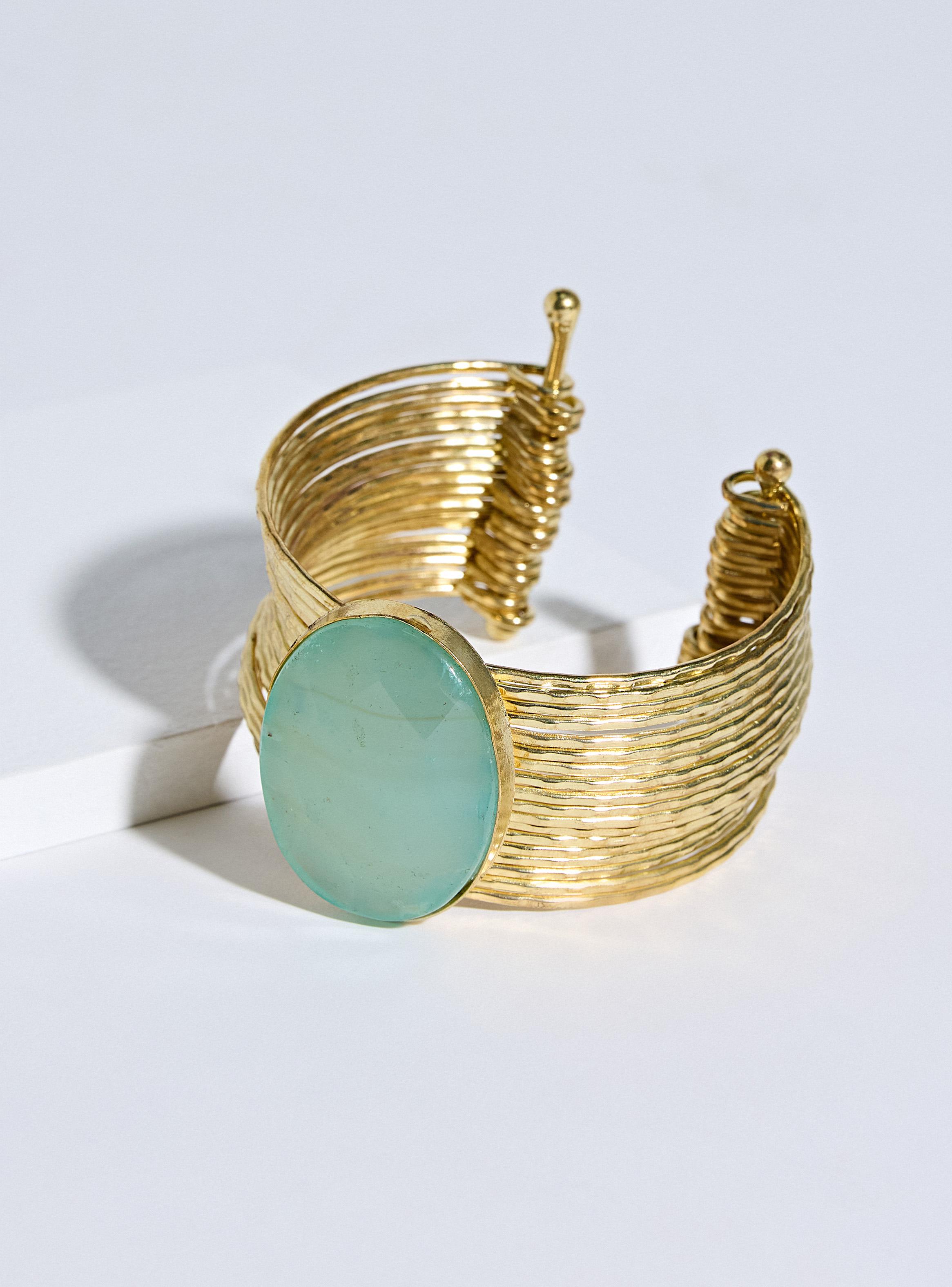 Pulsera Esclava con Piedra Natural-2