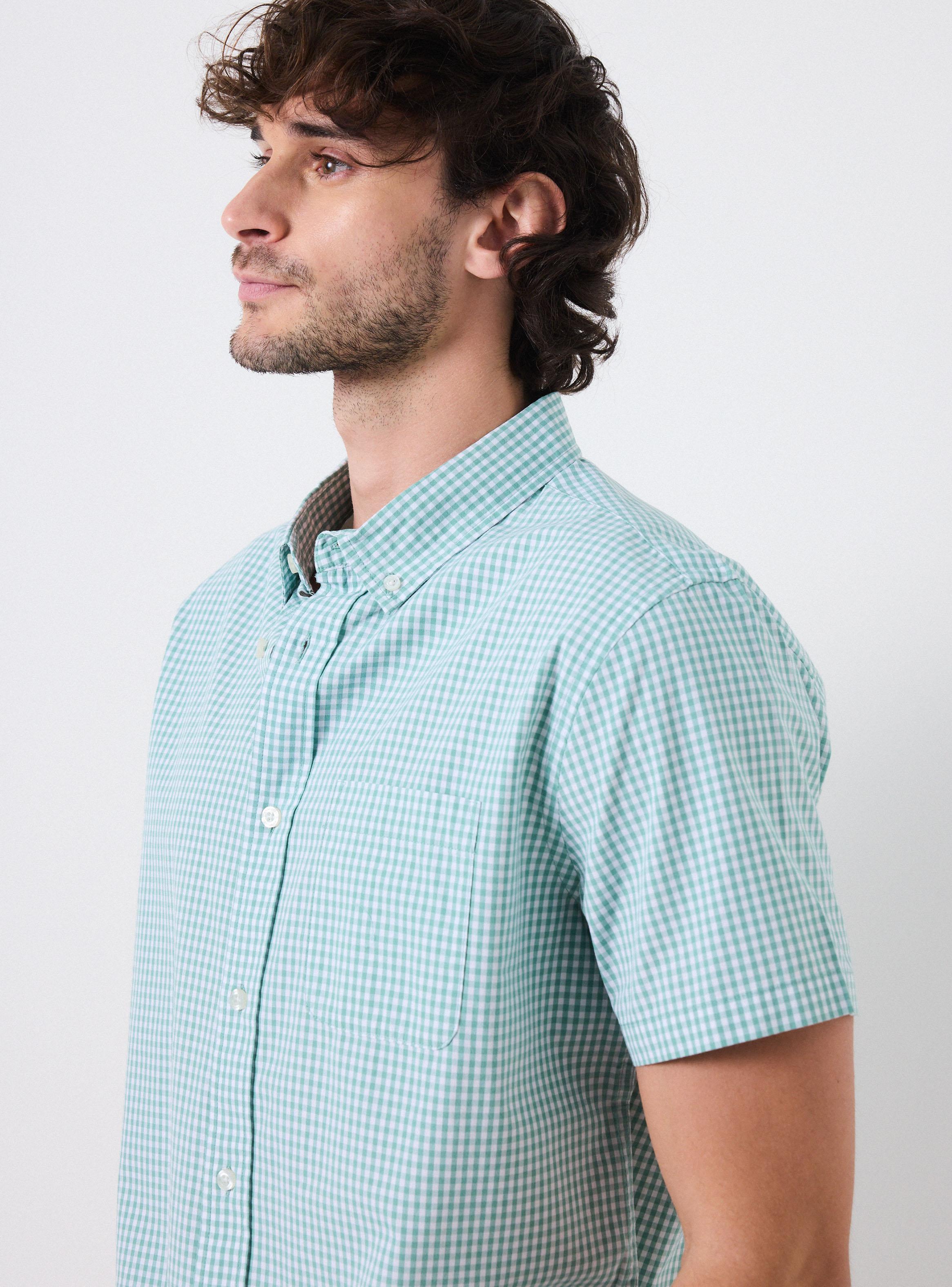 Camisa Manga Corta Print Cuadros-3