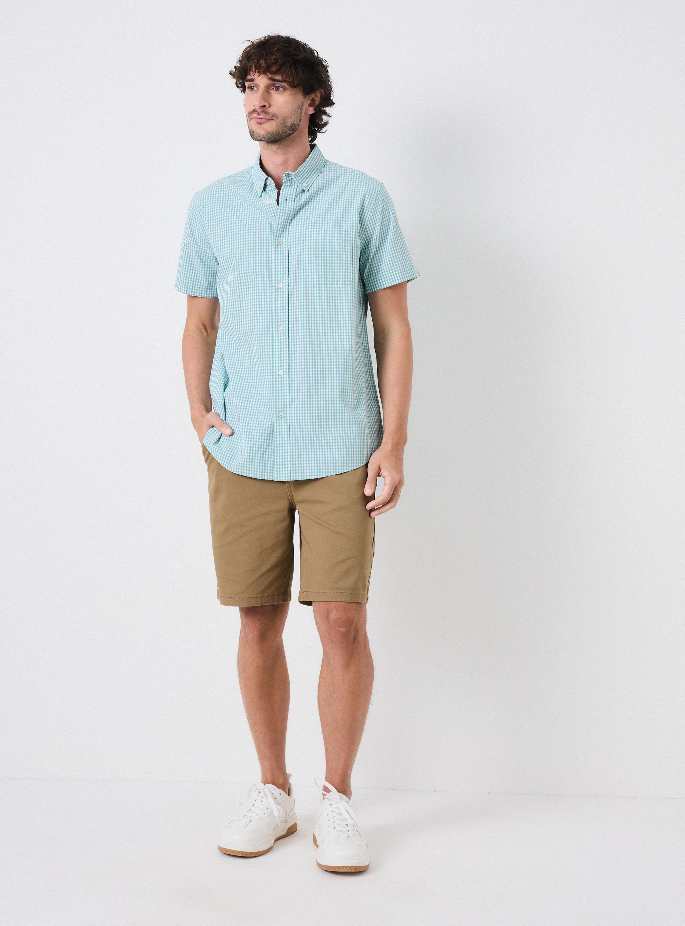 Camisa Manga Corta Print Cuadros-4