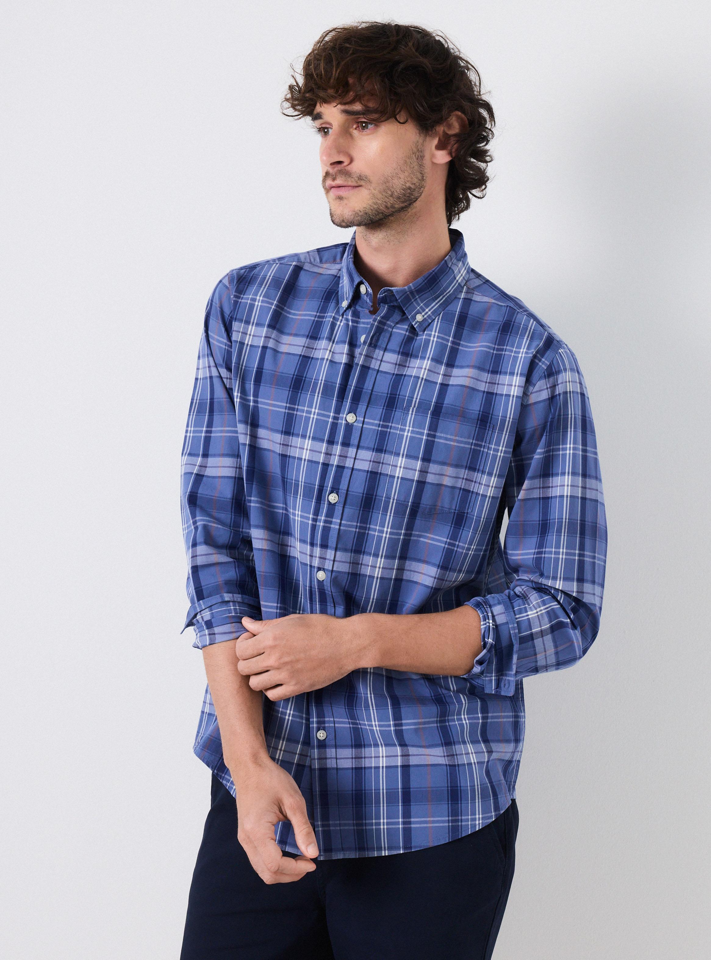 Camisa Manga Larga Cuadros Grandes-0