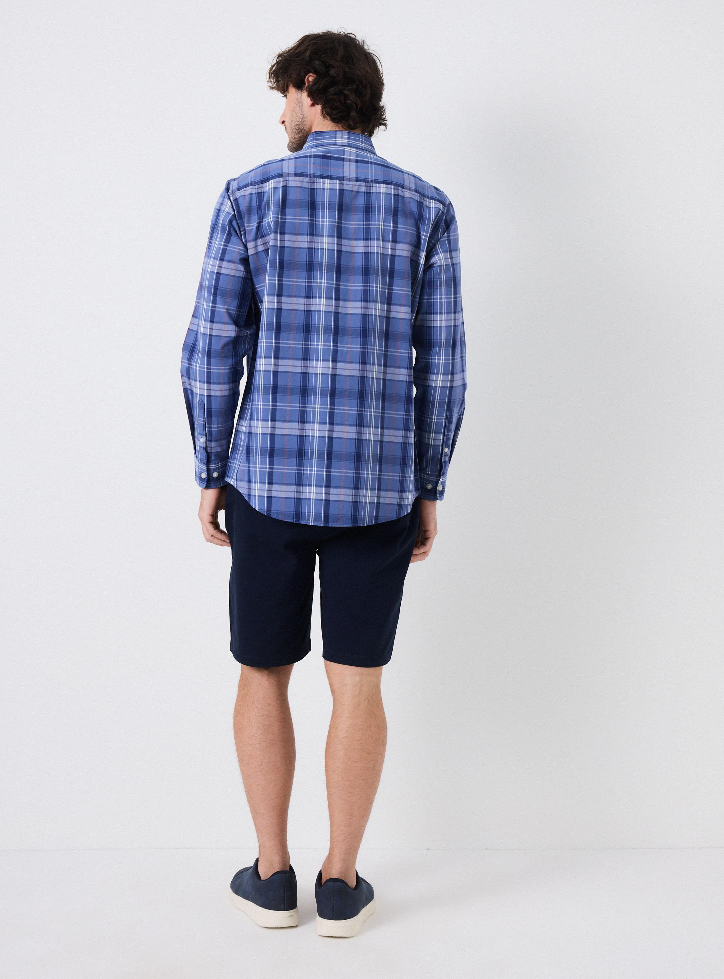 Camisa Manga Larga Cuadros Grandes-5