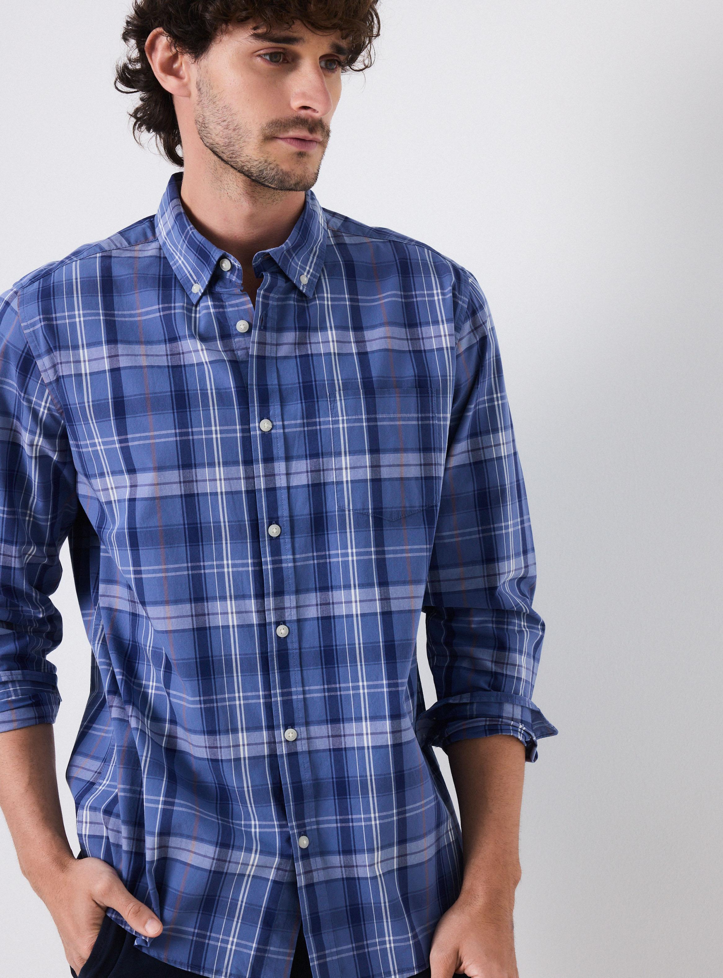 Camisa Manga Larga Cuadros Grandes-2
