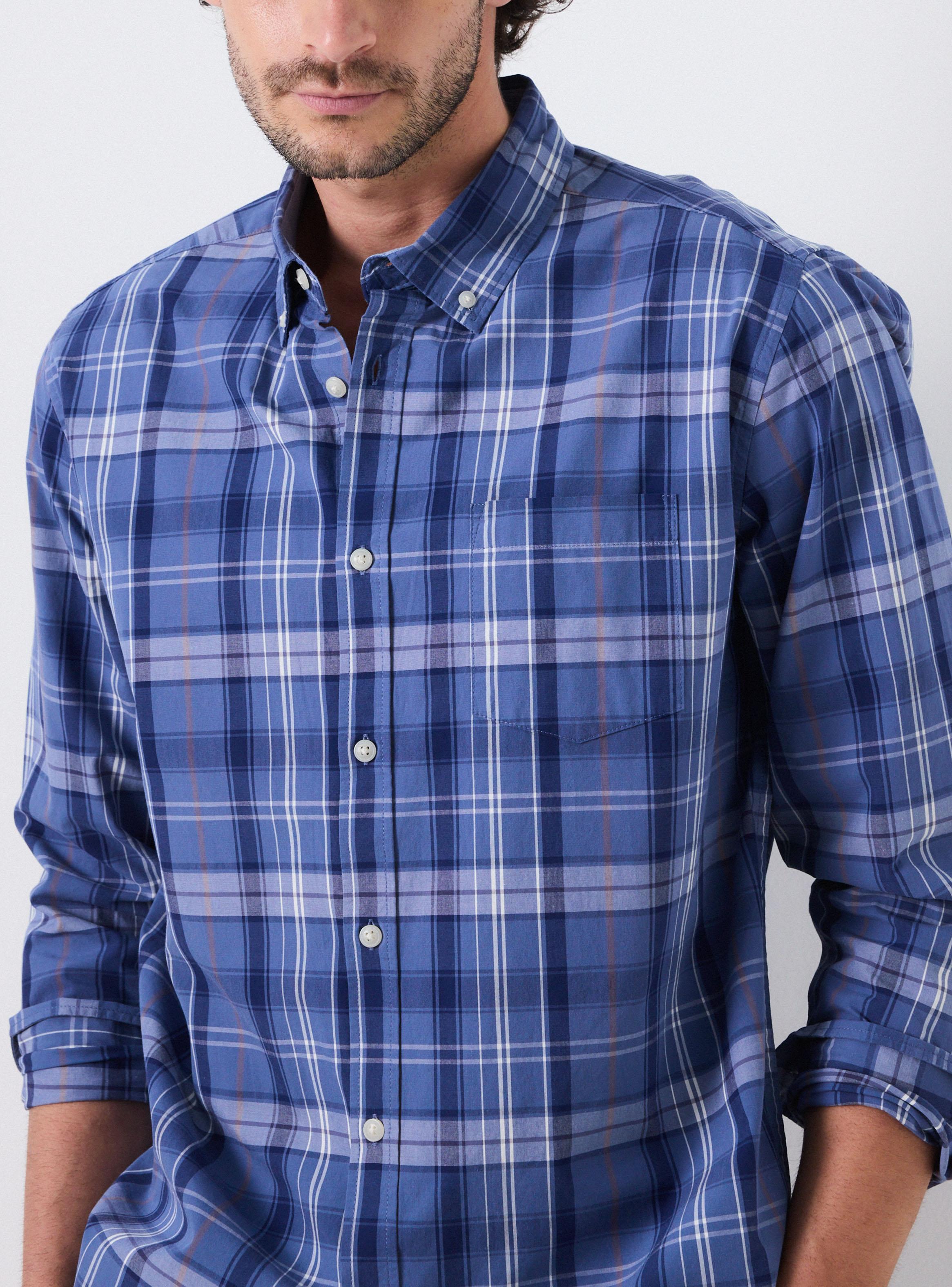 Camisa Manga Larga Cuadros Grandes-3