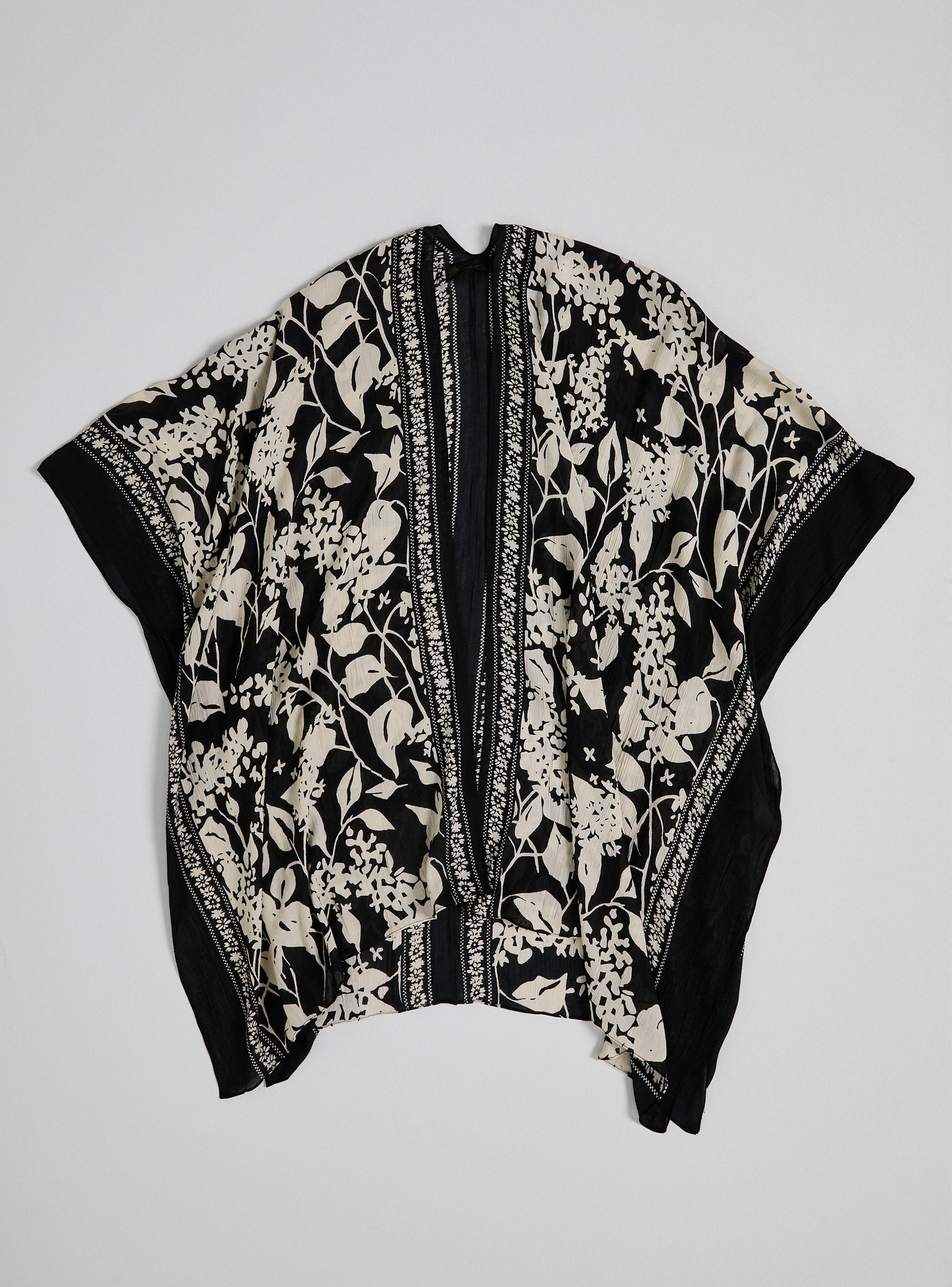 Kimono Estampado Bicolor Floral-2