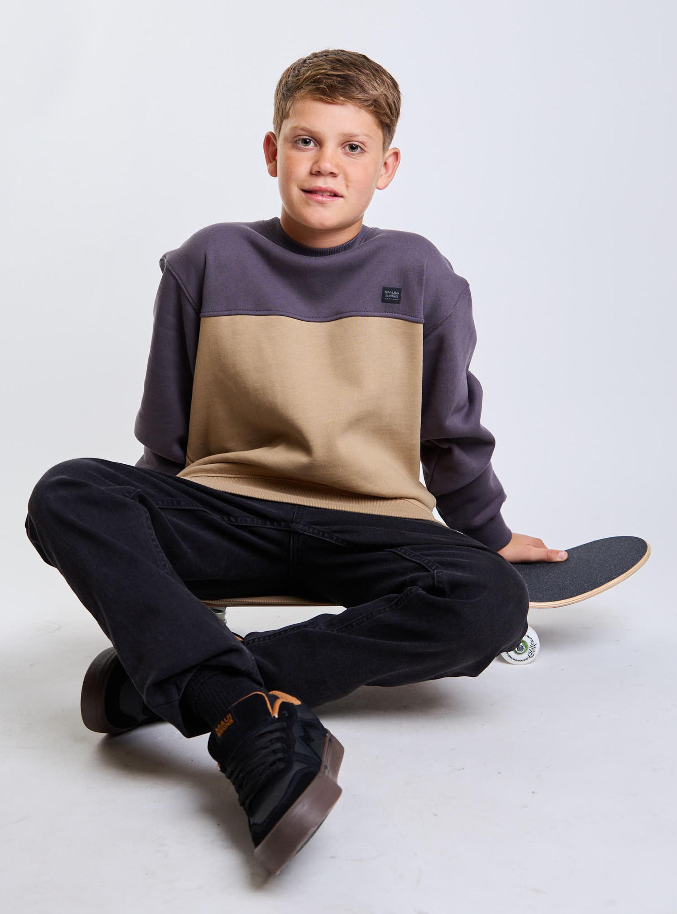 Polerón Color Block Khaki-5