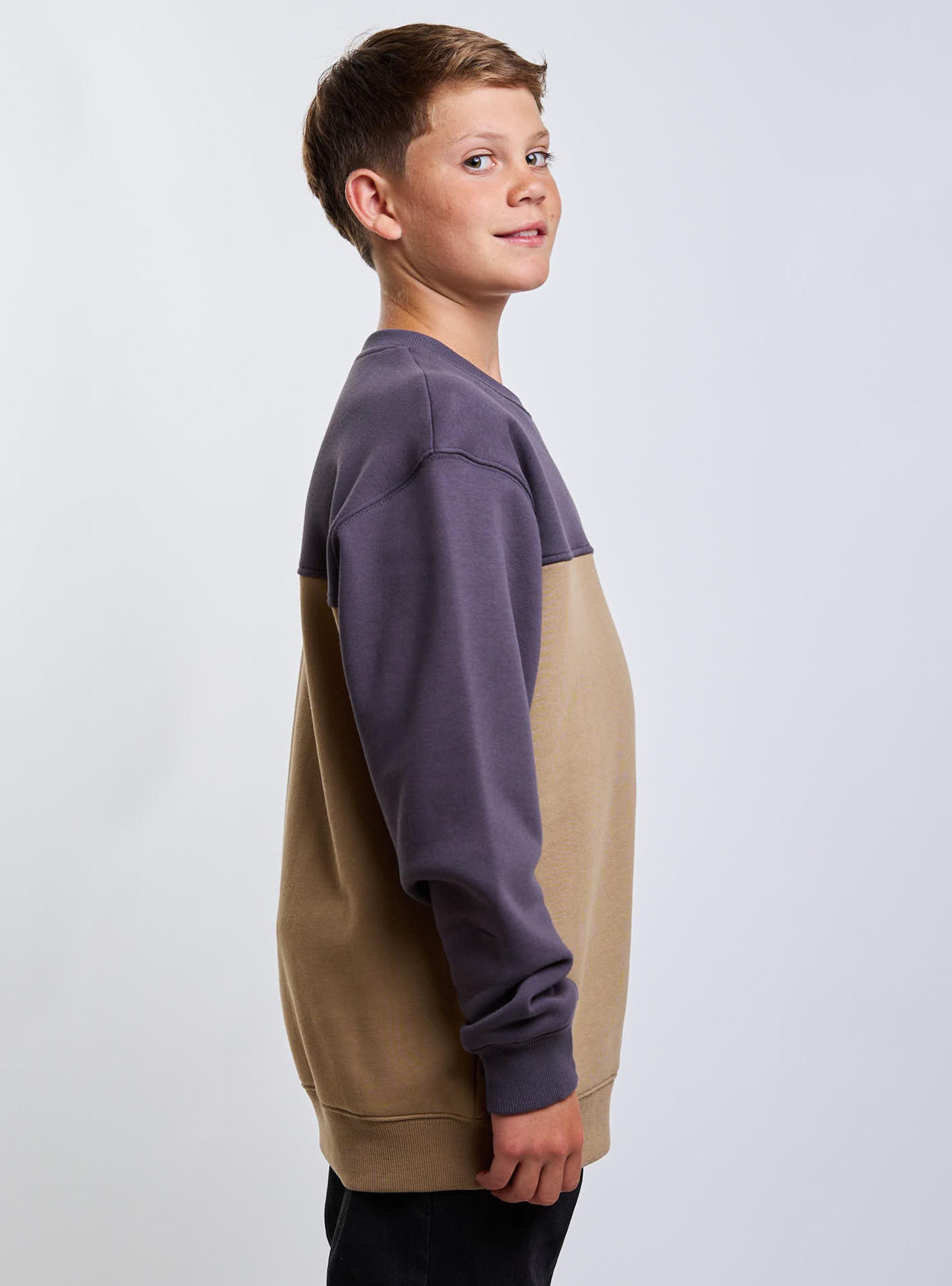 Polerón Color Block Khaki-3