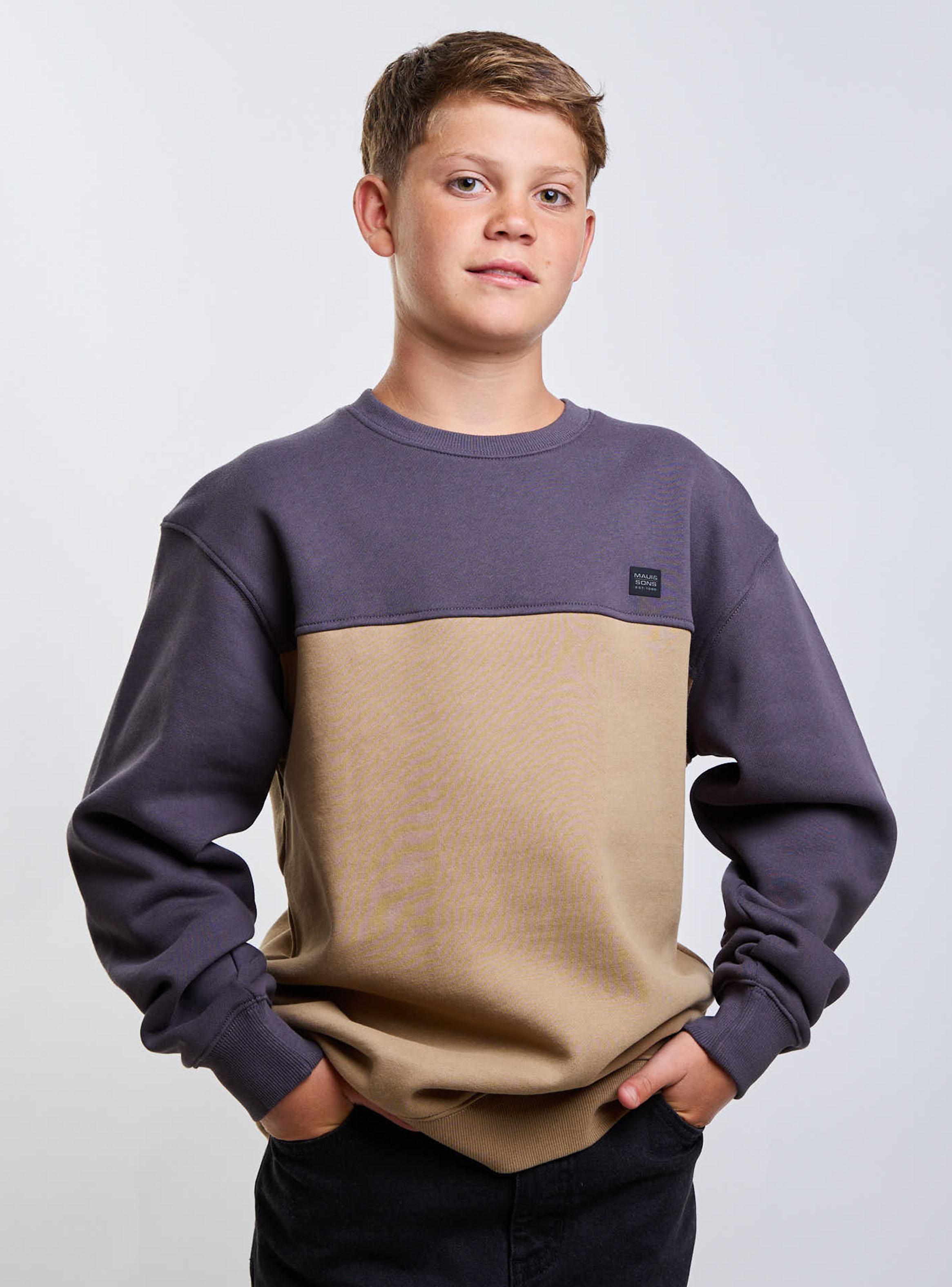 Polerón Color Block Khaki-2