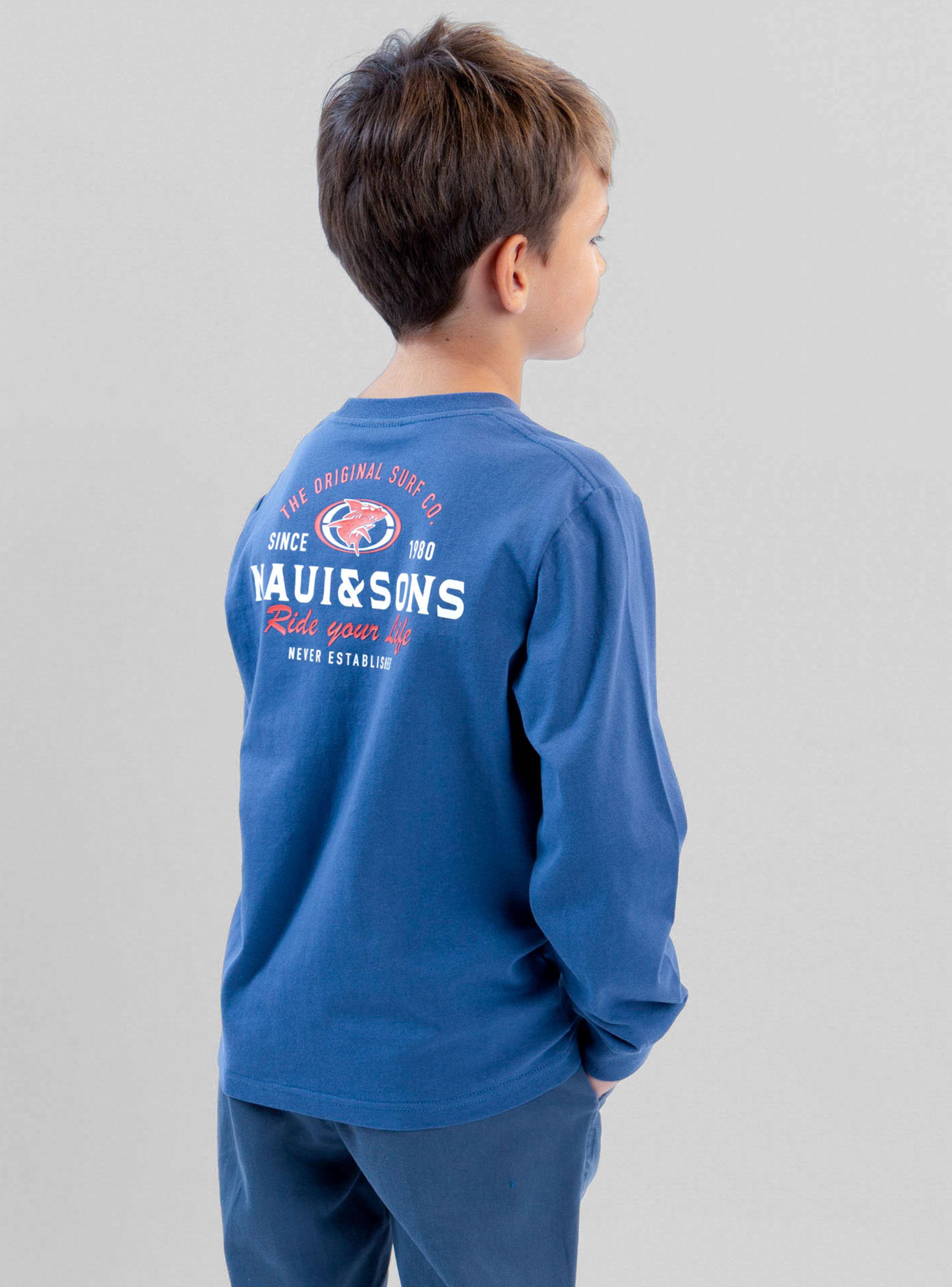 Polera Estampado Tiburón Denim-2
