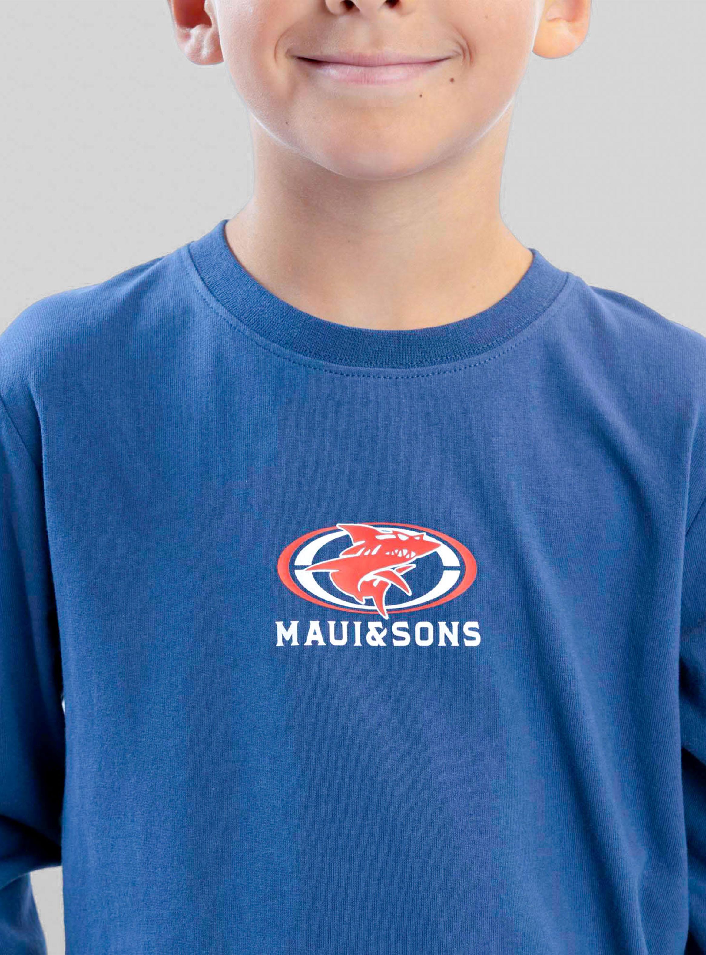 Polera Estampado Tiburón Denim-3